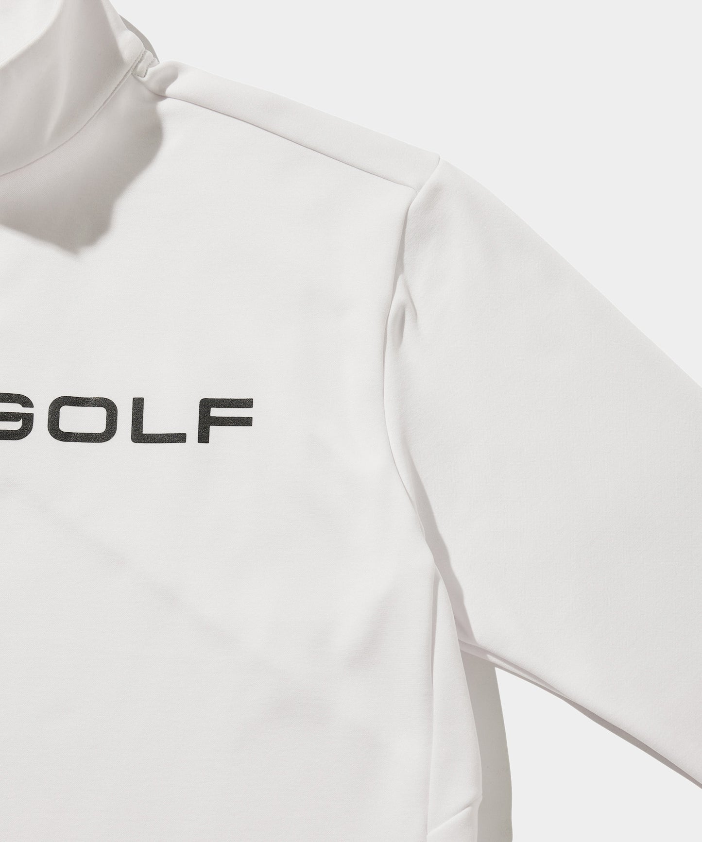 FLEECE HALF ZIP LONG SLEEVE SHIRTS WHITE