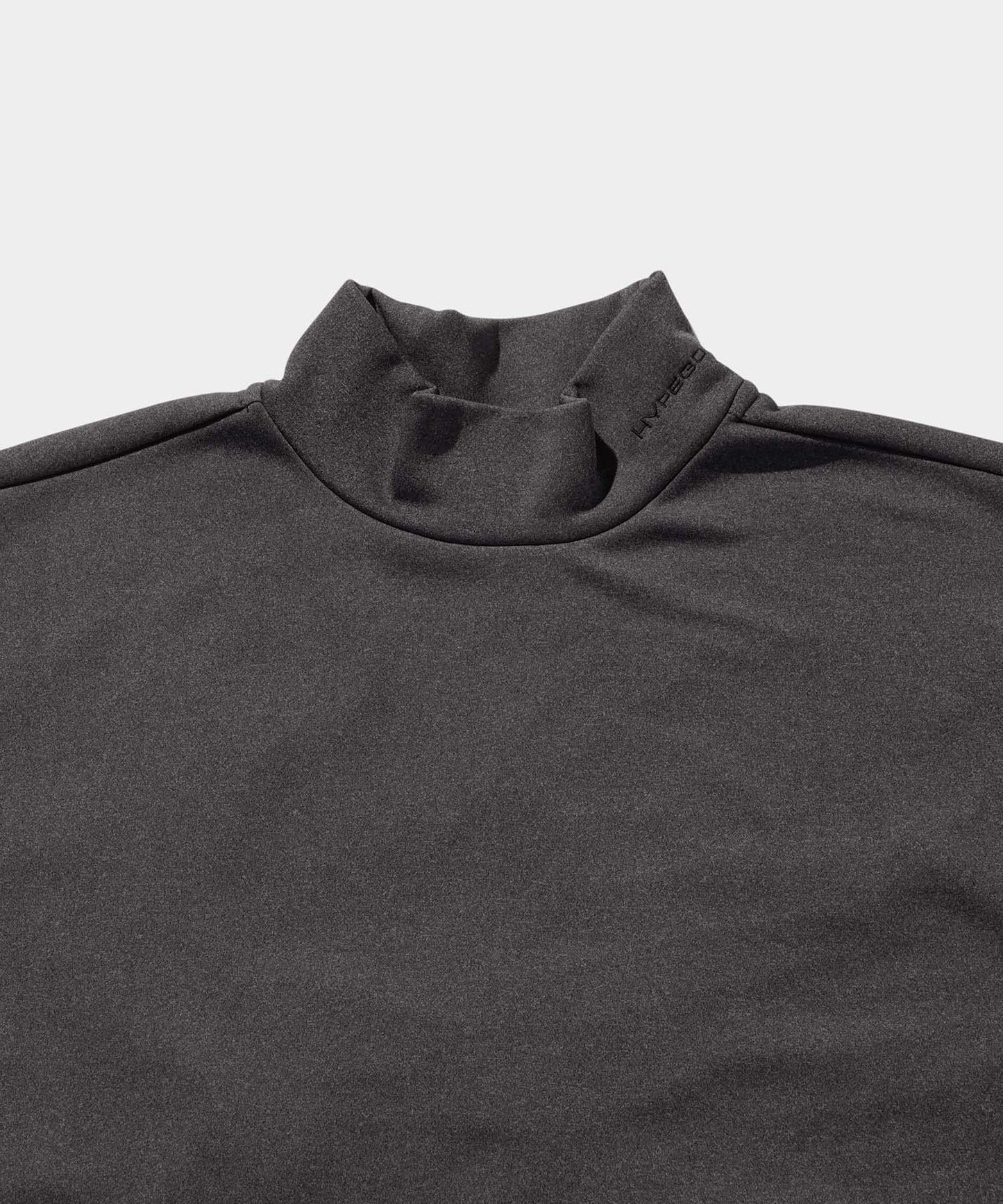 Dot motif MOCKNECK LONG SLEEVE SHIRTS GRAY
