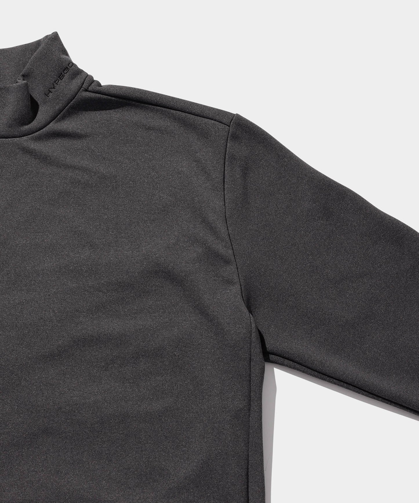 Dot motif MOCKNECK LONG SLEEVE SHIRTS GRAY