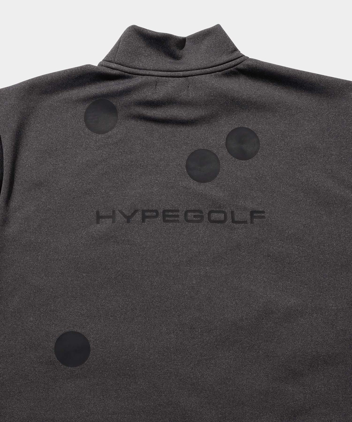 Dot motif MOCKNECK LONG SLEEVE SHIRTS GRAY