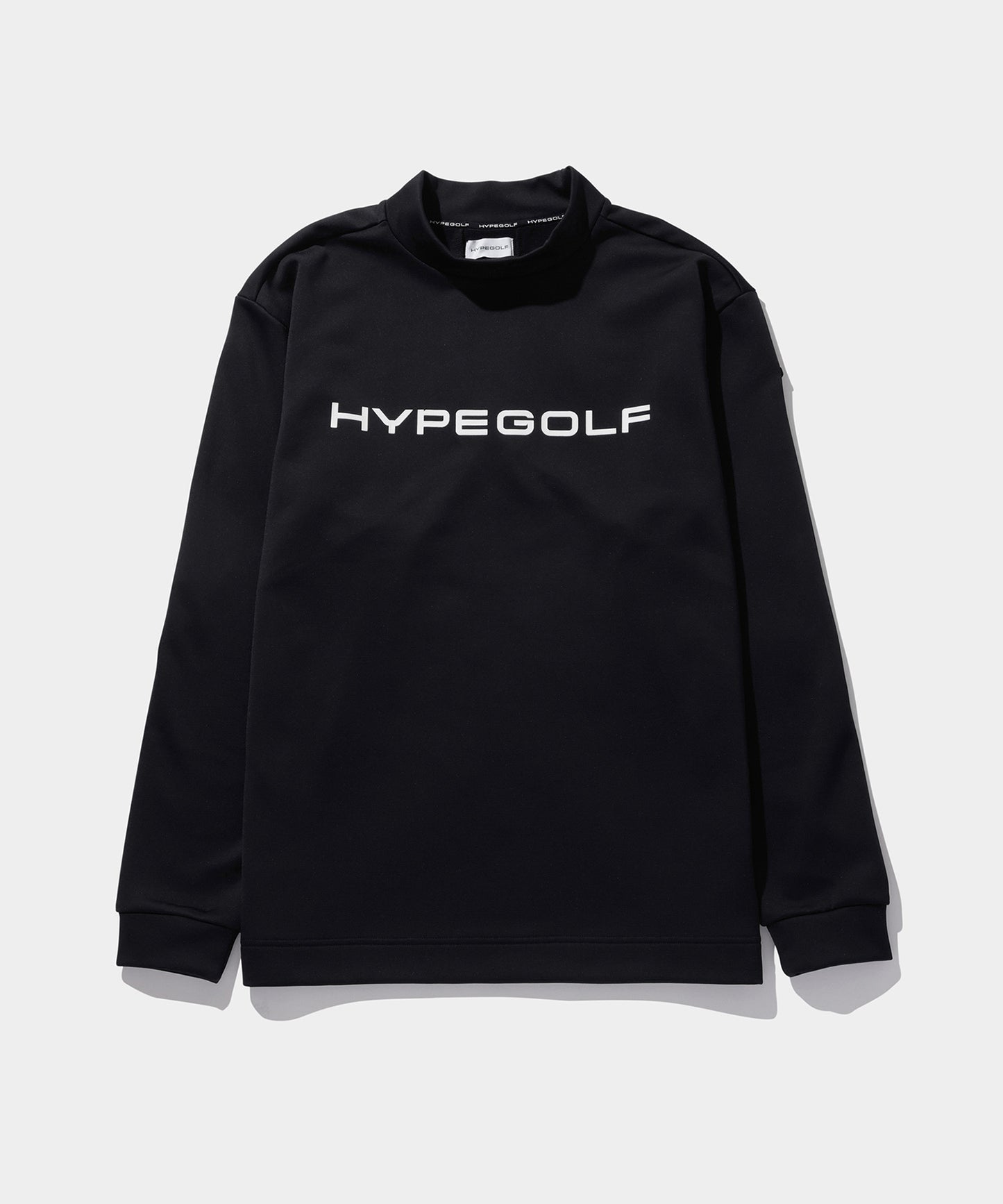 CORDURA FLEECE Logo motif mockneck long sleeve BLACK
