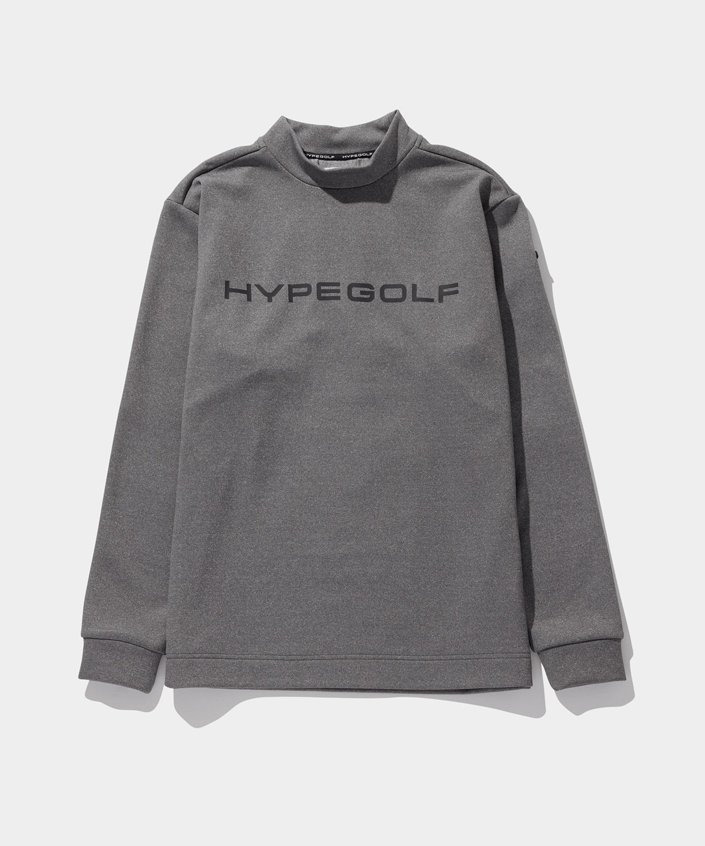 CORDURA FLEECE Logo motif mockneck long sleeve GRAY