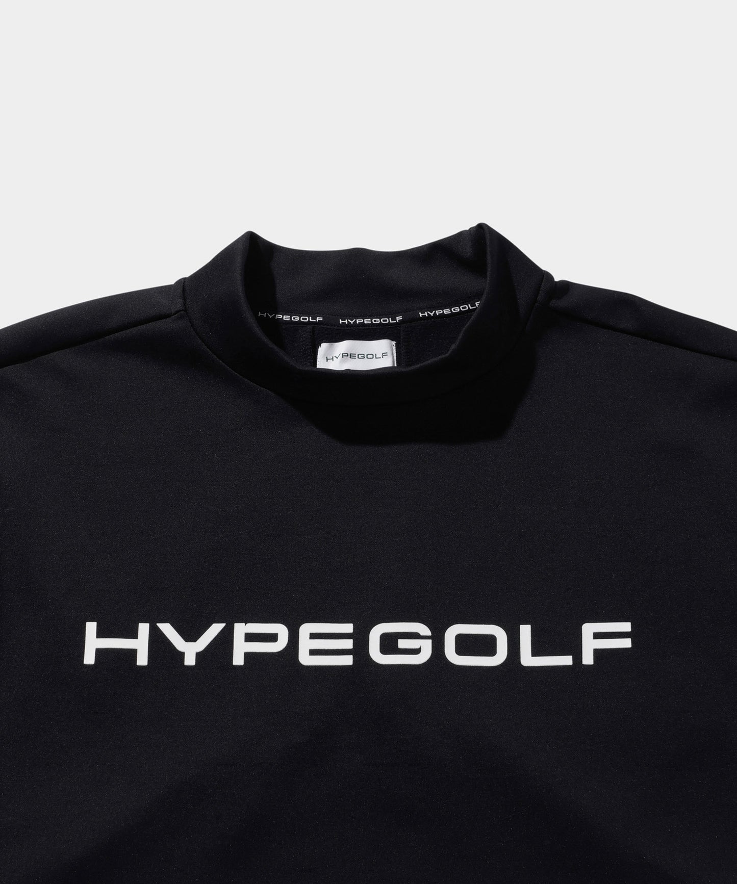 CORDURA FLEECE Logo motif mockneck long sleeve BLACK