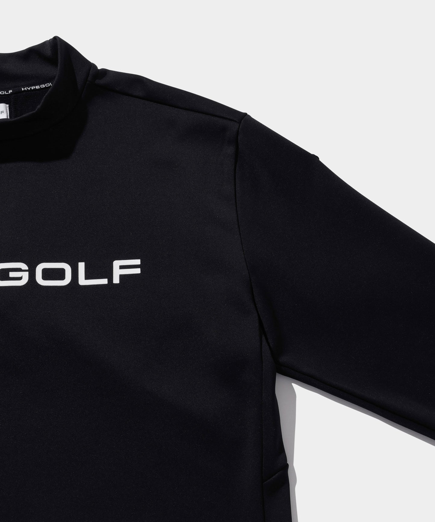 CORDURA FLEECE Logo motif mockneck long sleeve BLACK