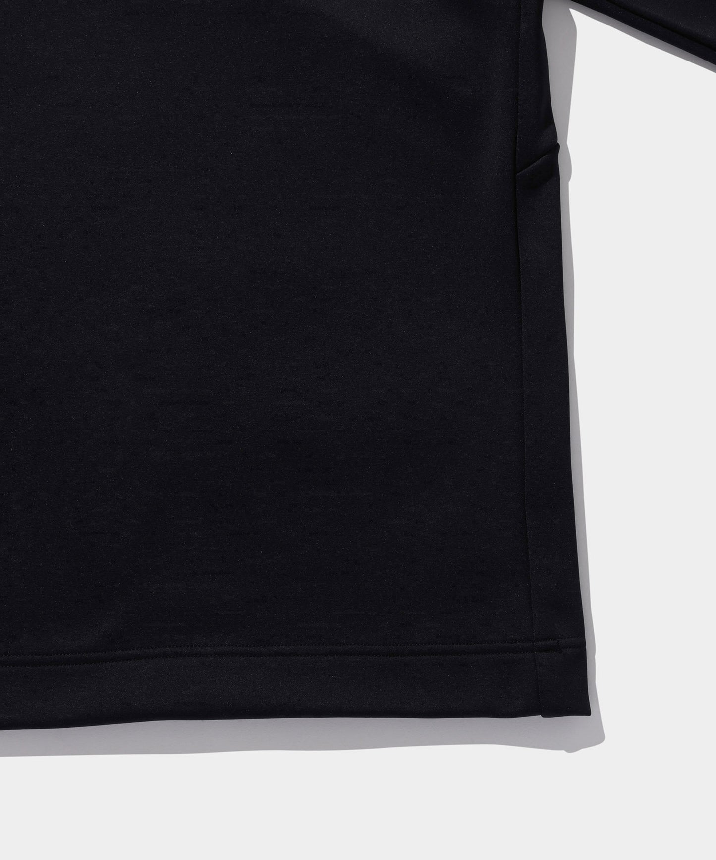 CORDURA FLEECE Logo motif mockneck long sleeve BLACK
