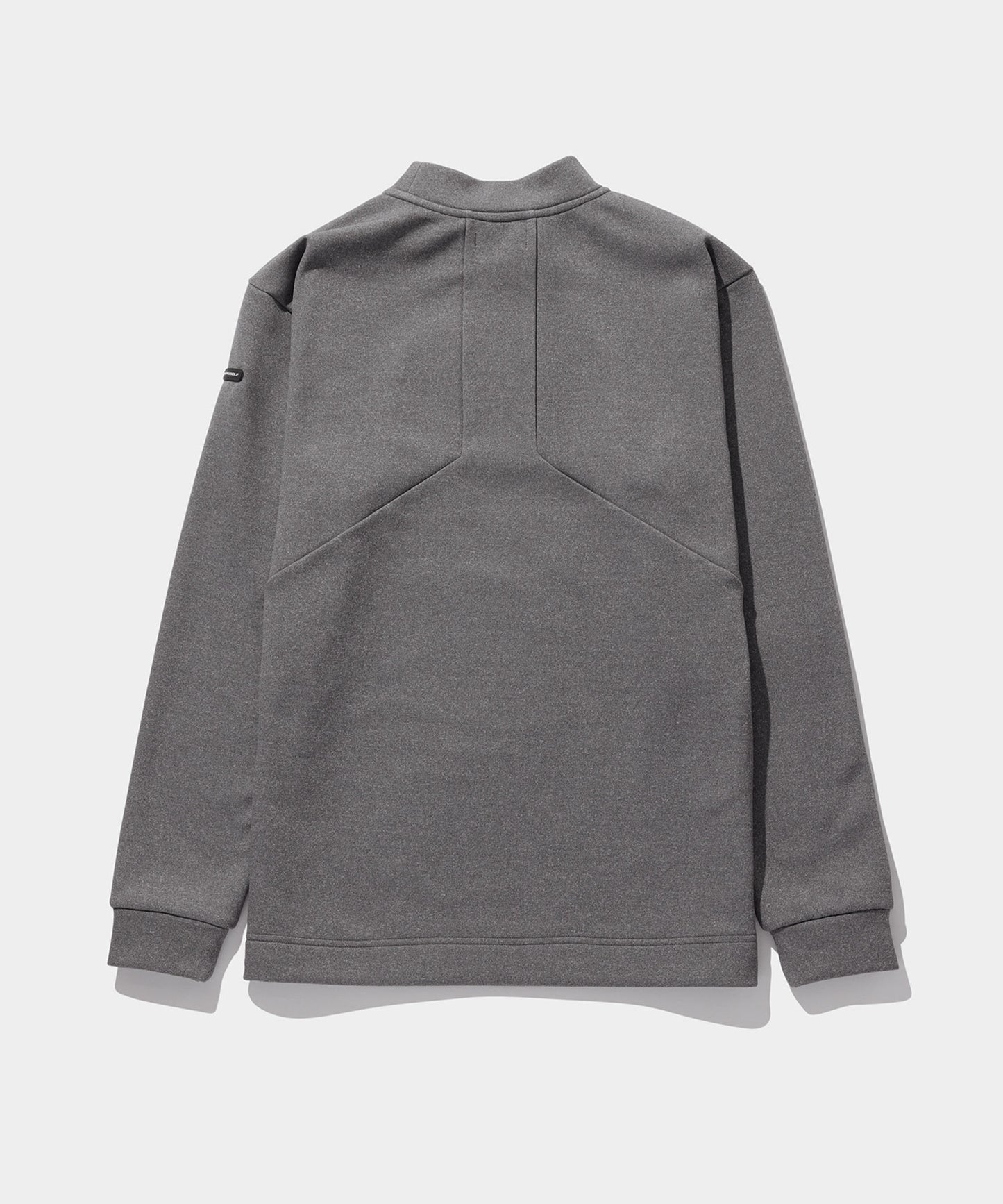 CORDURA FLEECE Logo motif mockneck long sleeve GRAY
