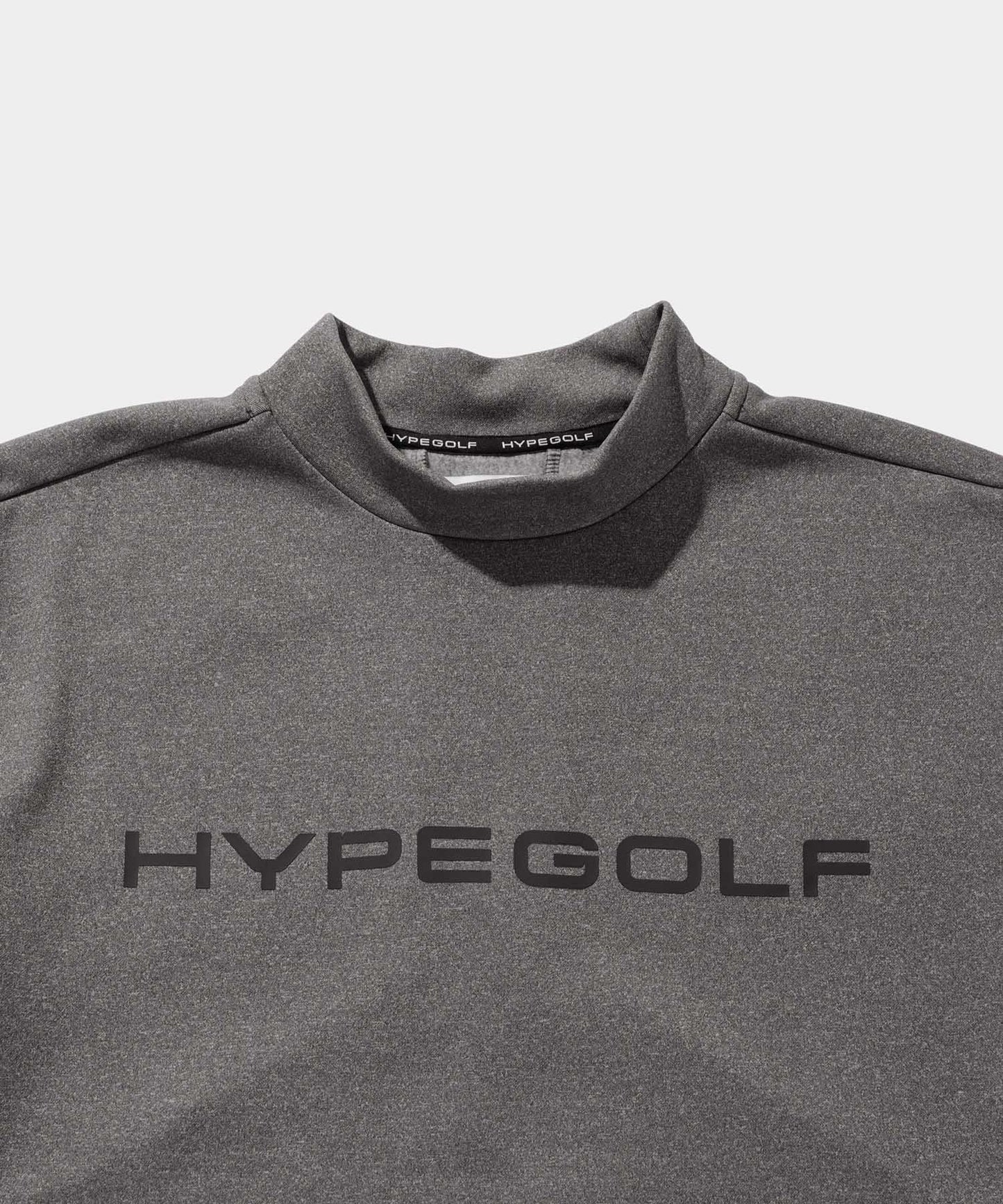 CORDURA FLEECE Logo motif mockneck long sleeve GRAY
