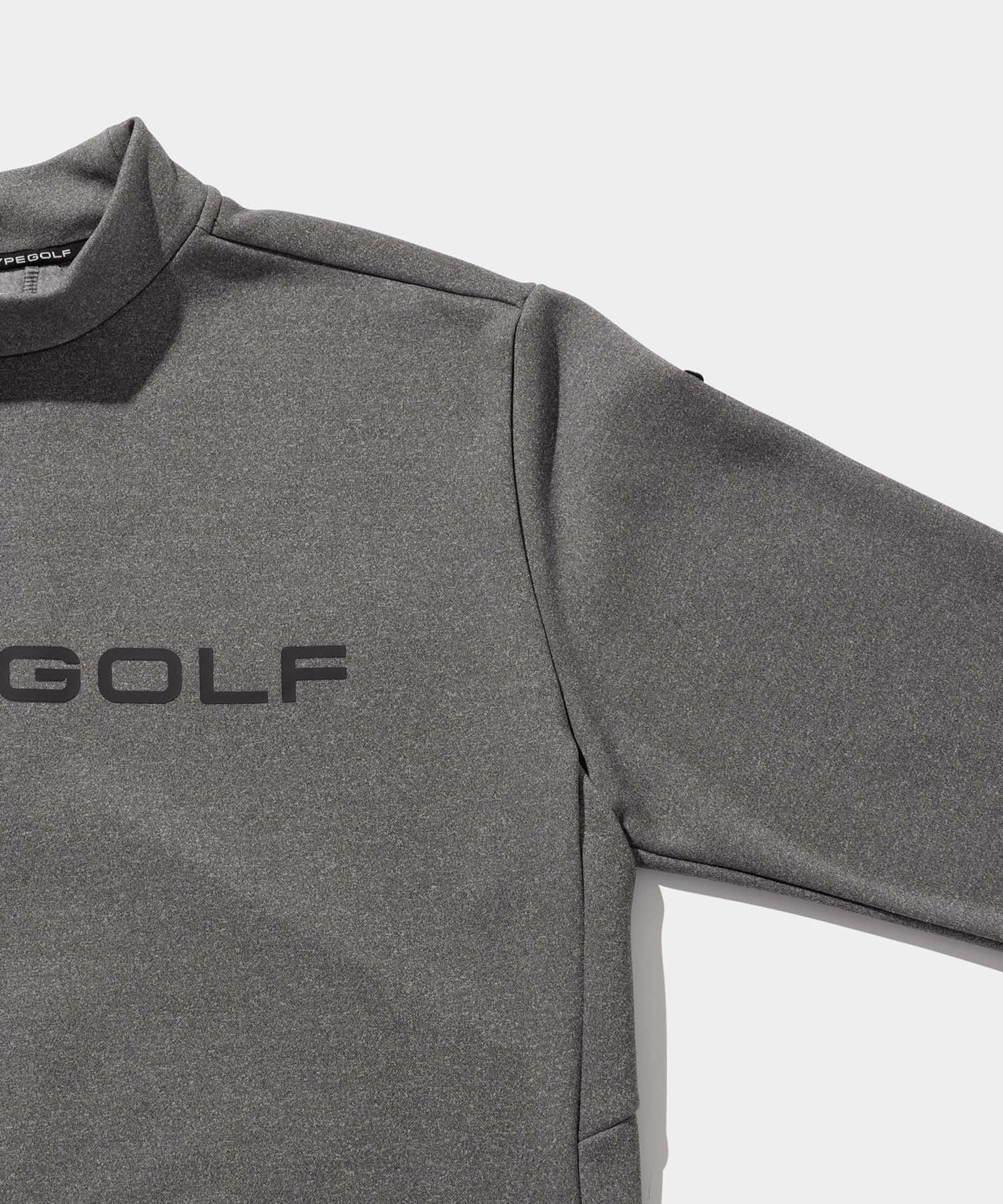 CORDURA FLEECE Logo motif mockneck long sleeve GRAY