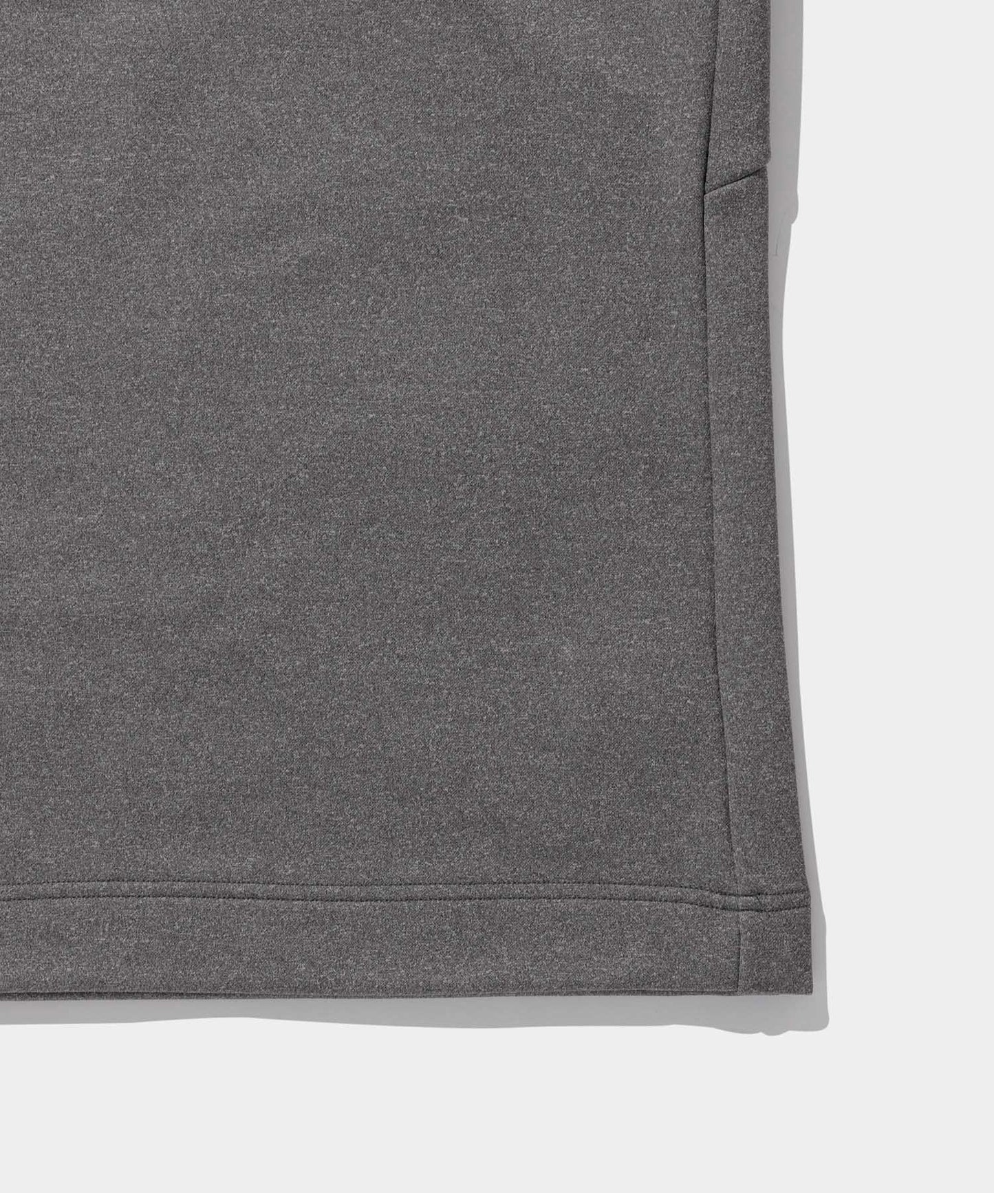 CORDURA FLEECE Logo motif mockneck long sleeve GRAY
