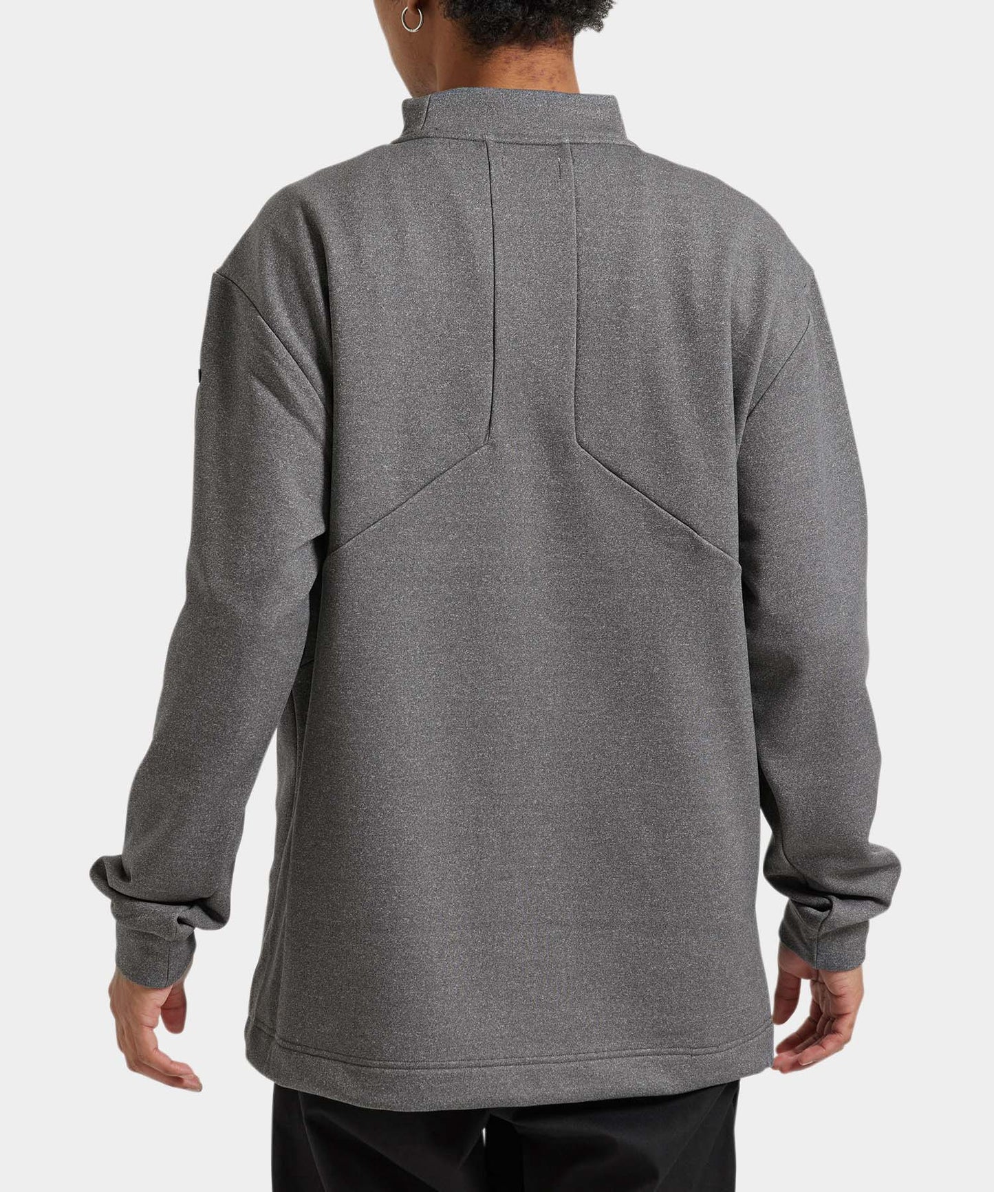 CORDURA FLEECE Logo motif mockneck long sleeve GRAY