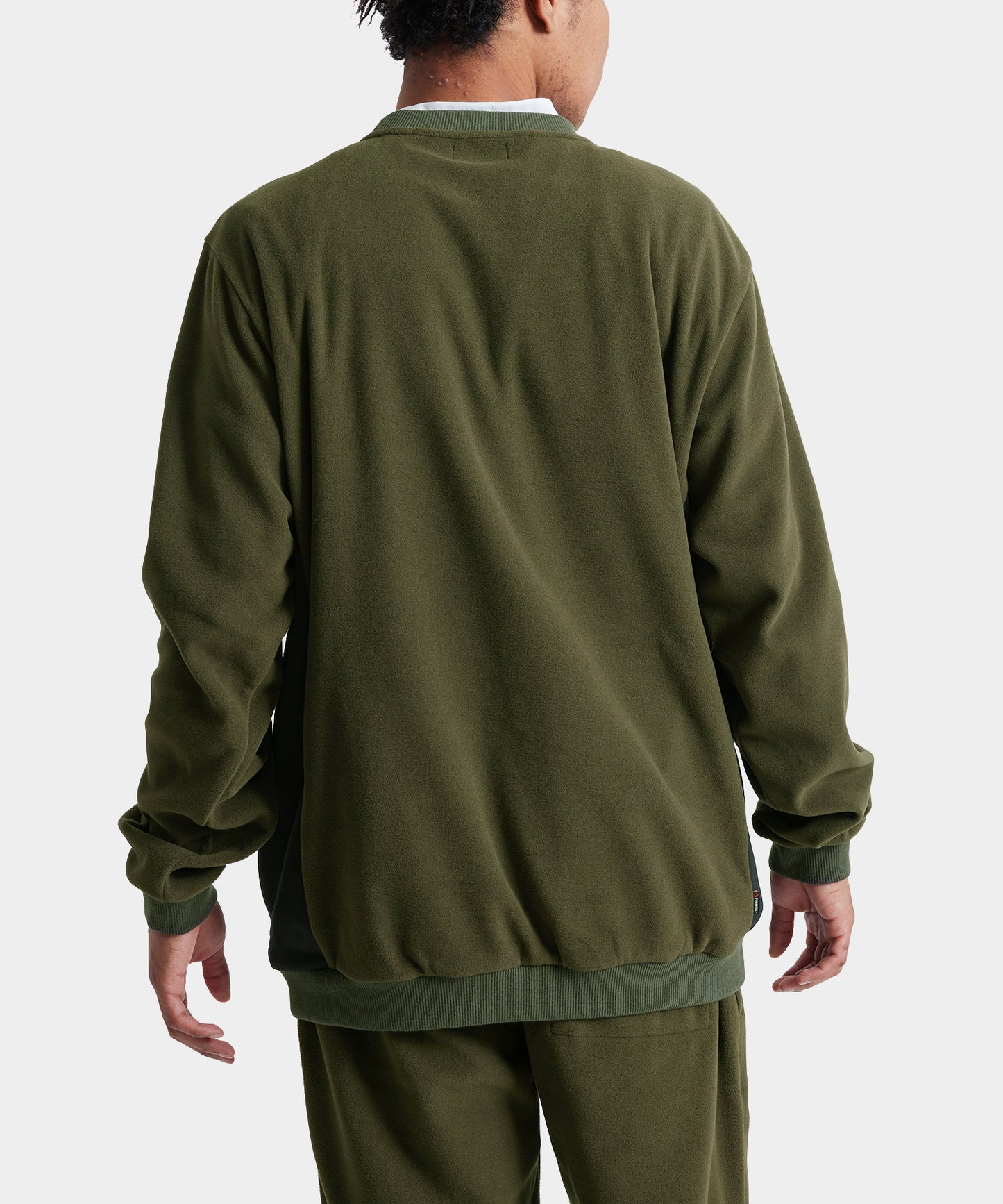 FLEECE CREW PULL OVER KHAKI