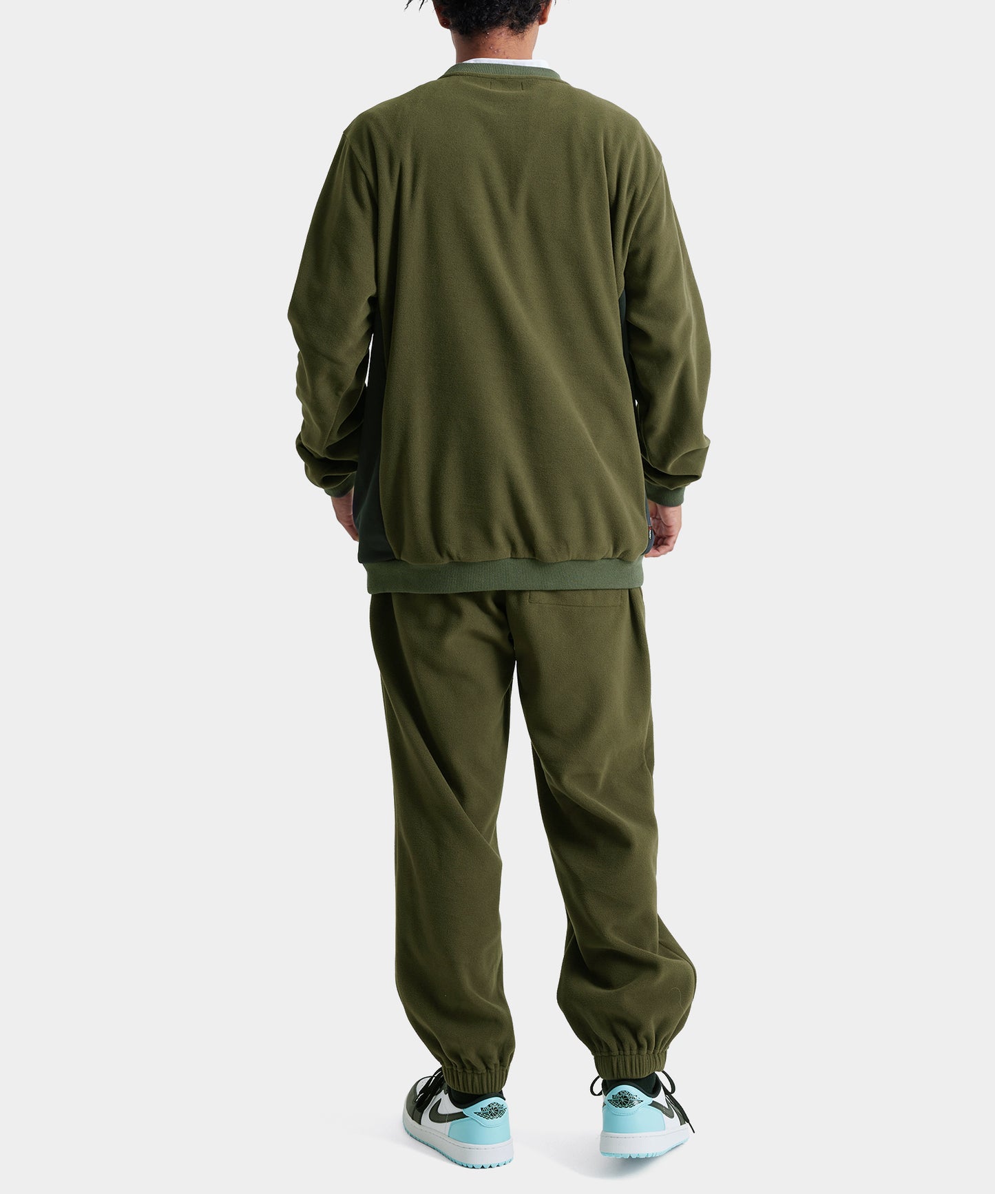 FLEECE CREW PULL OVER KHAKI