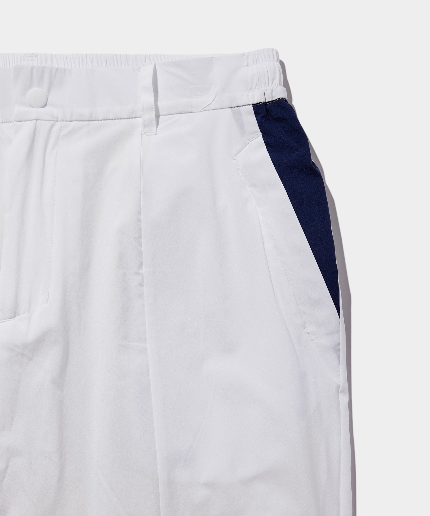 WOVEN NYLON LONG PANTS WHITE