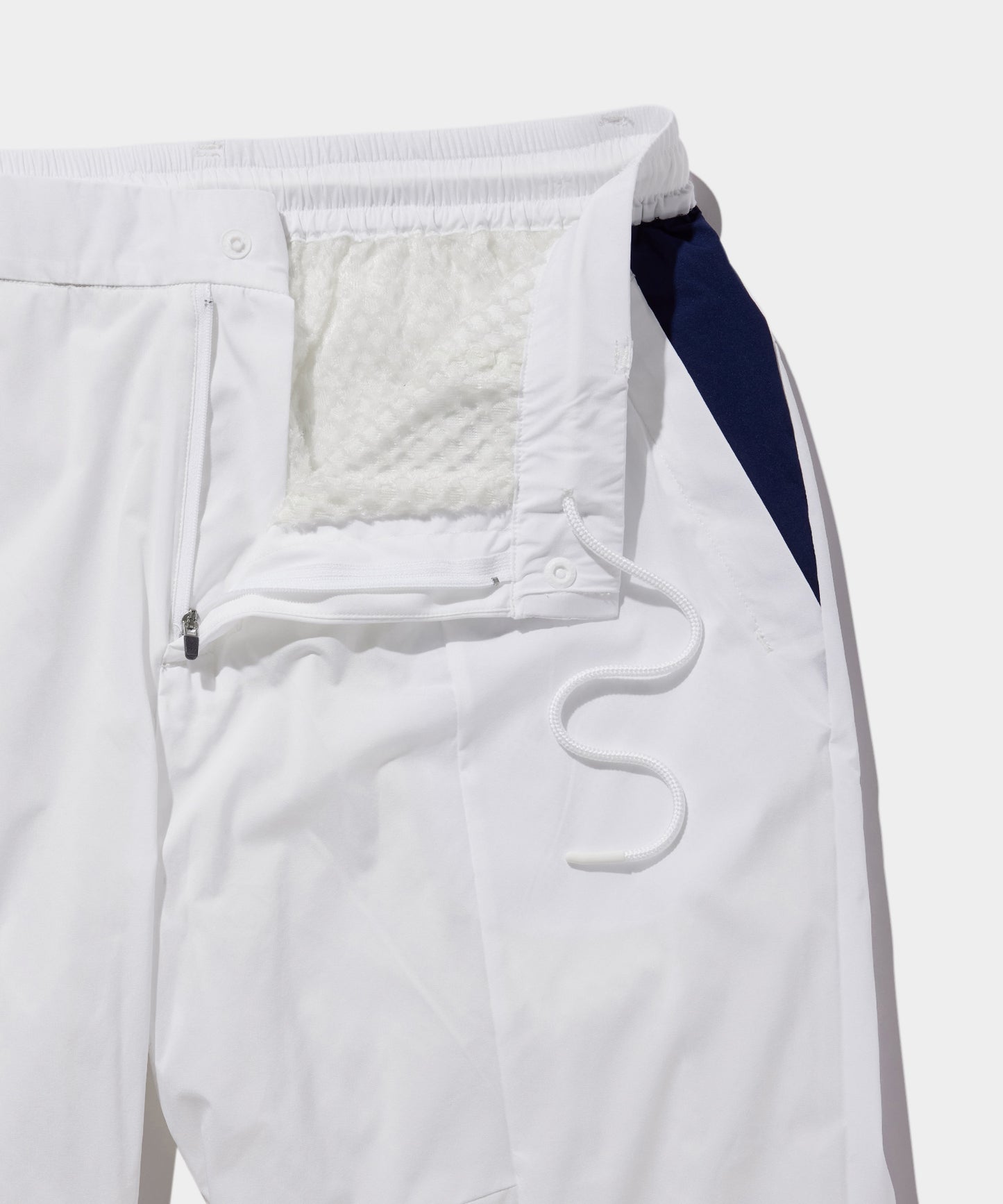 WOVEN NYLON LONG PANTS WHITE