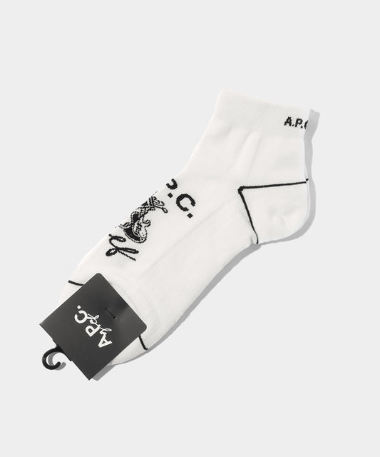 A.P.C.GOLF LUCAS SOCKS WHITE