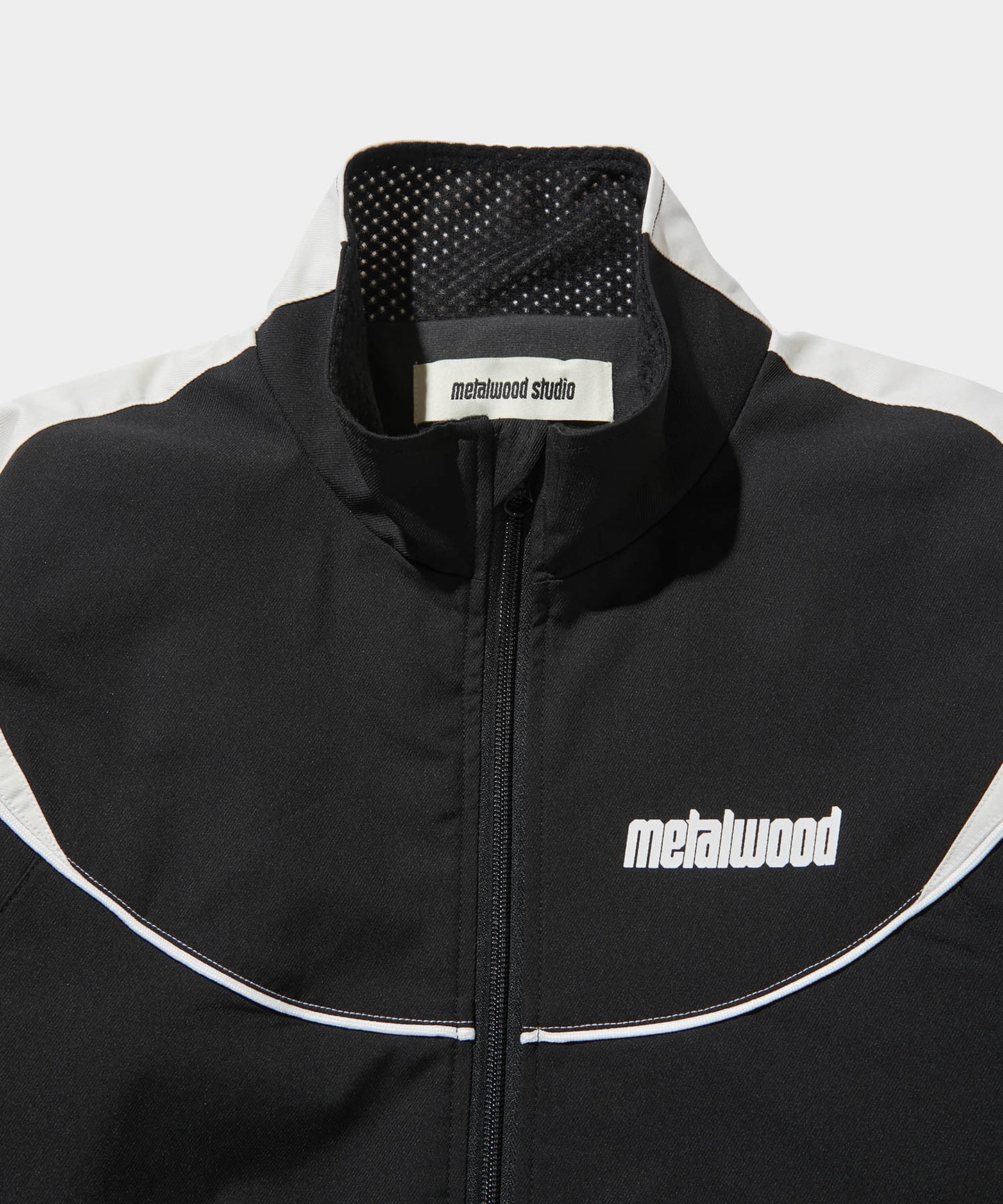 METALWOOD PANELED TRACK JACKET BLACK