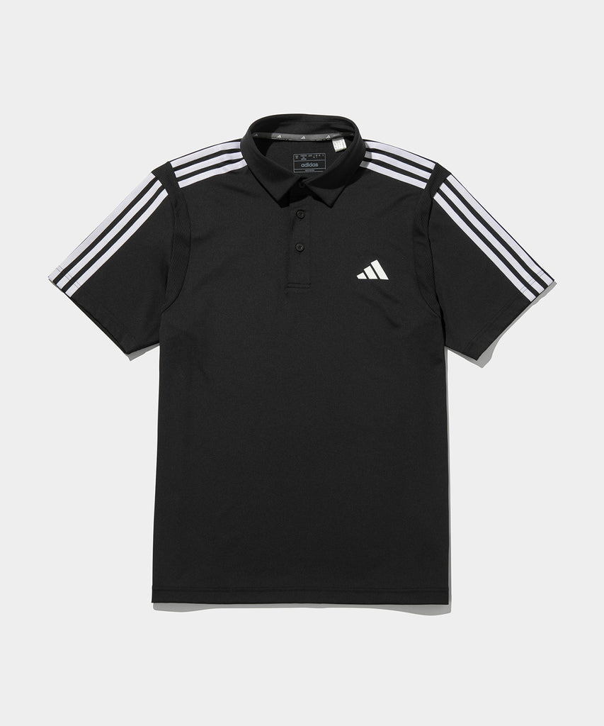 adidas Golf Three stripes polo shirts BLACK