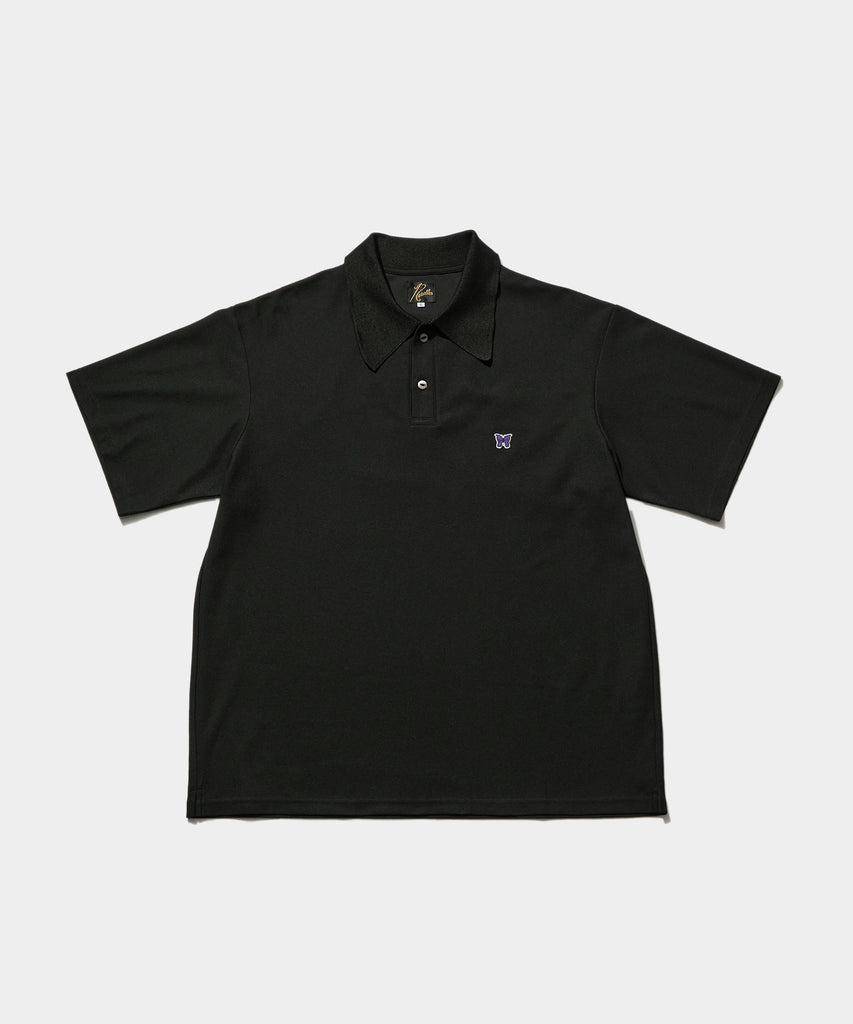 S/S Polo Shirt - Poly Pique Black