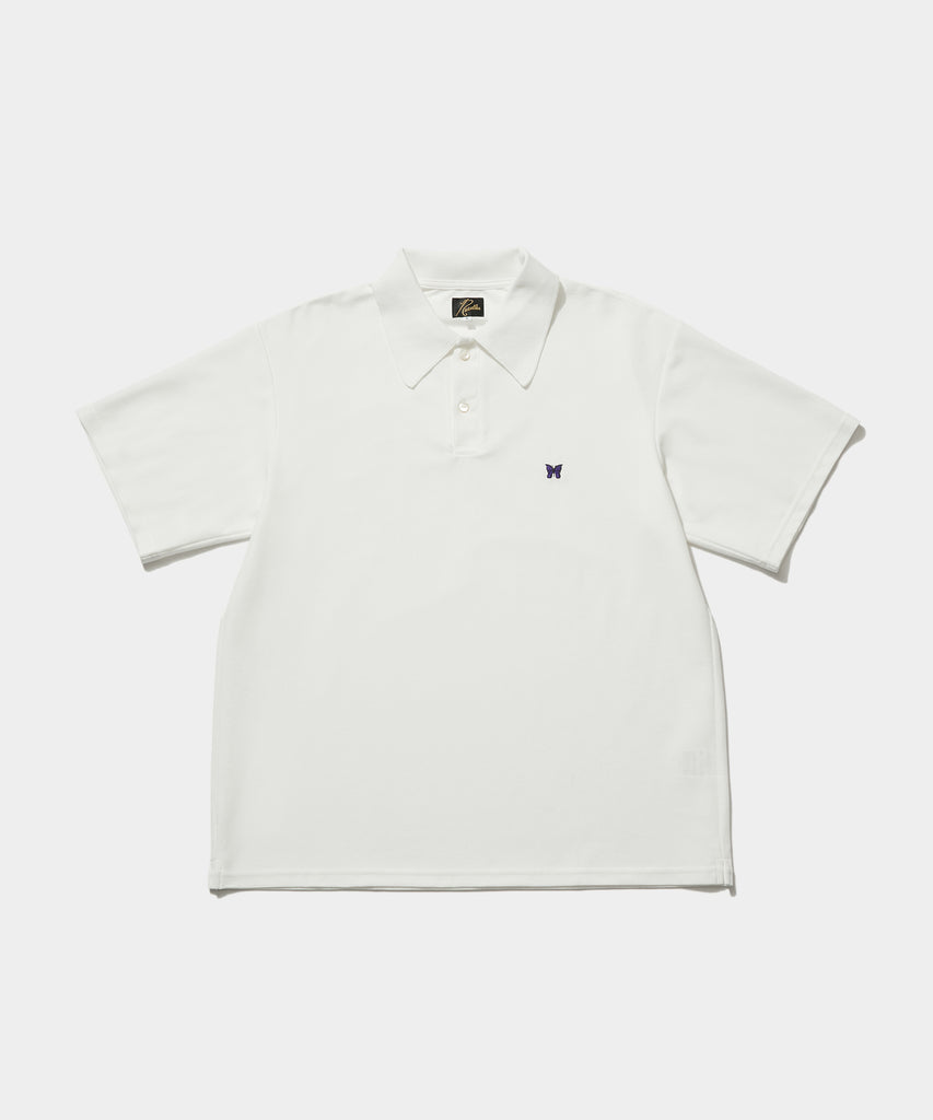 S/S Polo Shirt - Poly Pique White