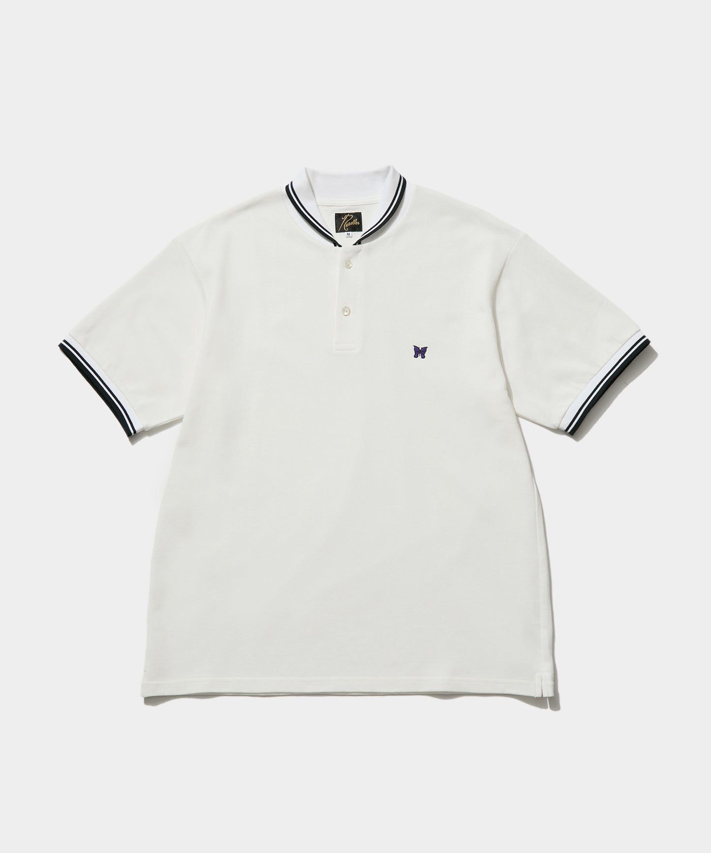 Shawl Collar S/S Polo - Cotton Pique White