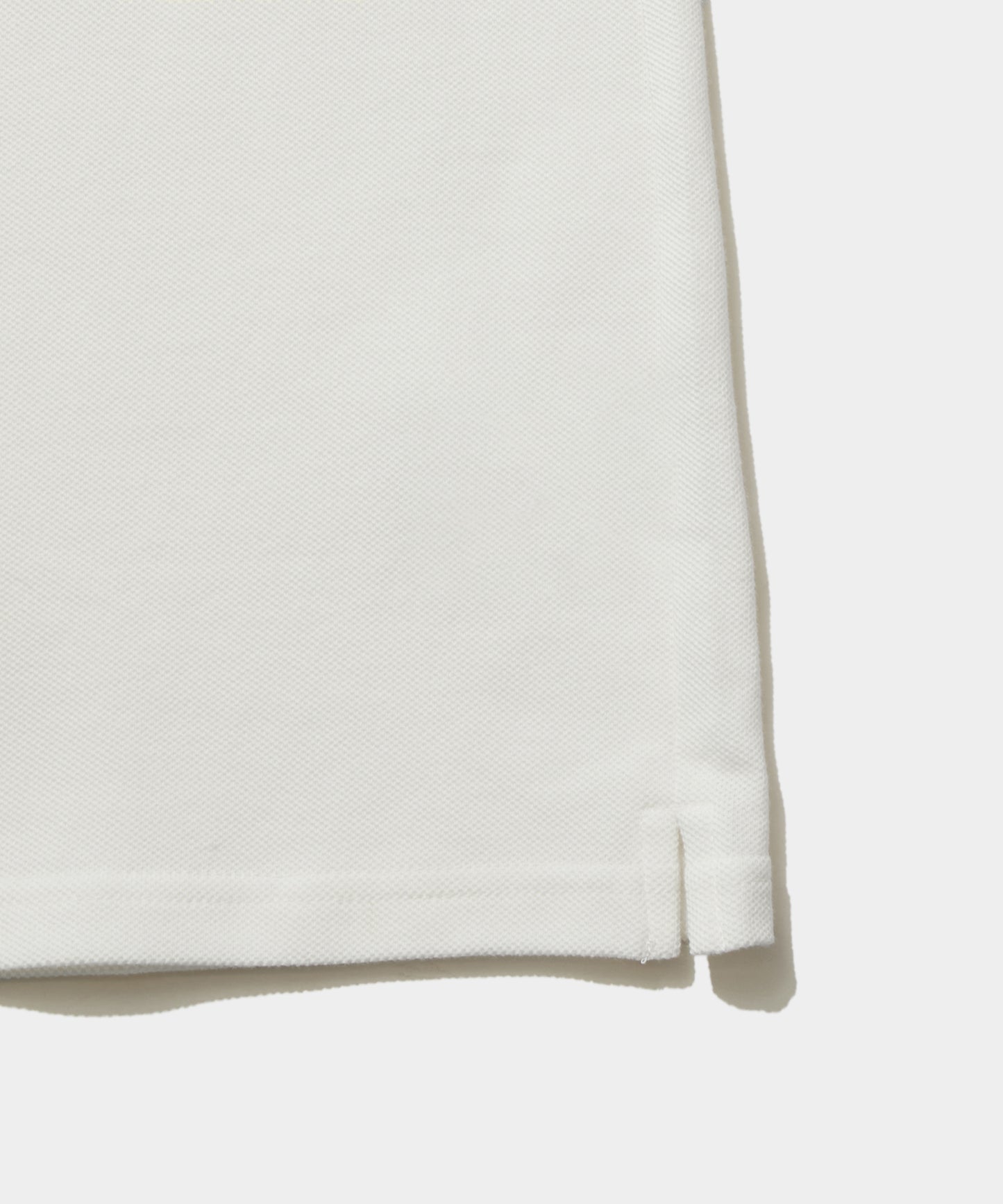 Shawl Collar S/S Polo - Cotton Pique White