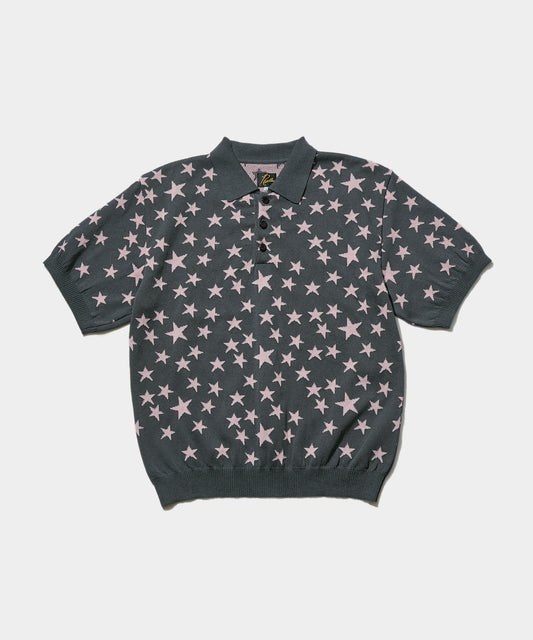 【NEEDLES】S/S Polo Sweater - PE/Washi Knit / Star
