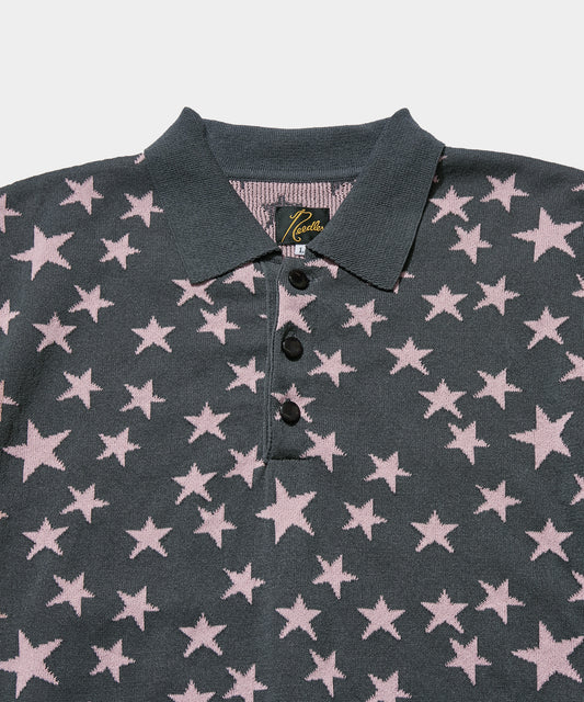 【NEEDLES】S/S Polo Sweater - PE/Washi Knit / Star