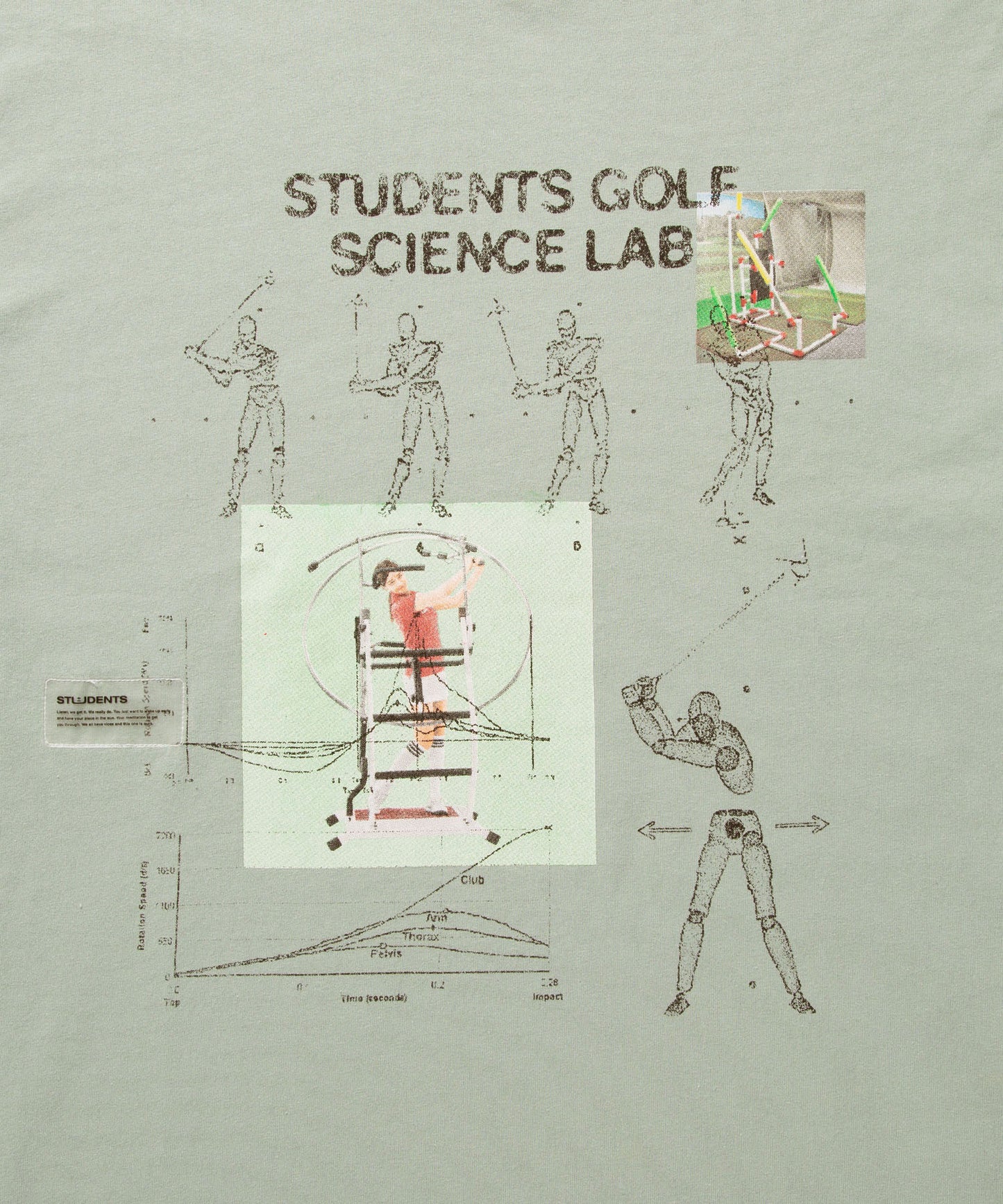 Students Golf Science Lab T-shirt MOSS GREEN