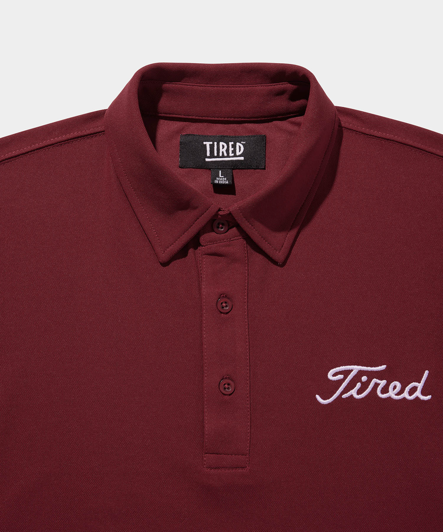 TIRED GOLF POLO BURGUNDY – HYPEGOLF ONLINE STORE