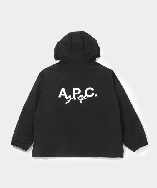 A.P.C.GOLF HOODIE DAWN JACKET BLACK