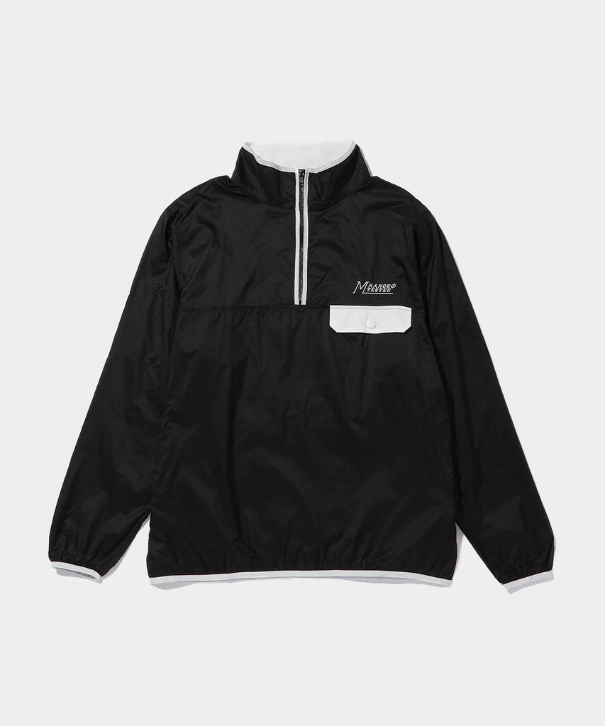 MALBON SHERIDAN NYLON QUARTER ZIP BLACK