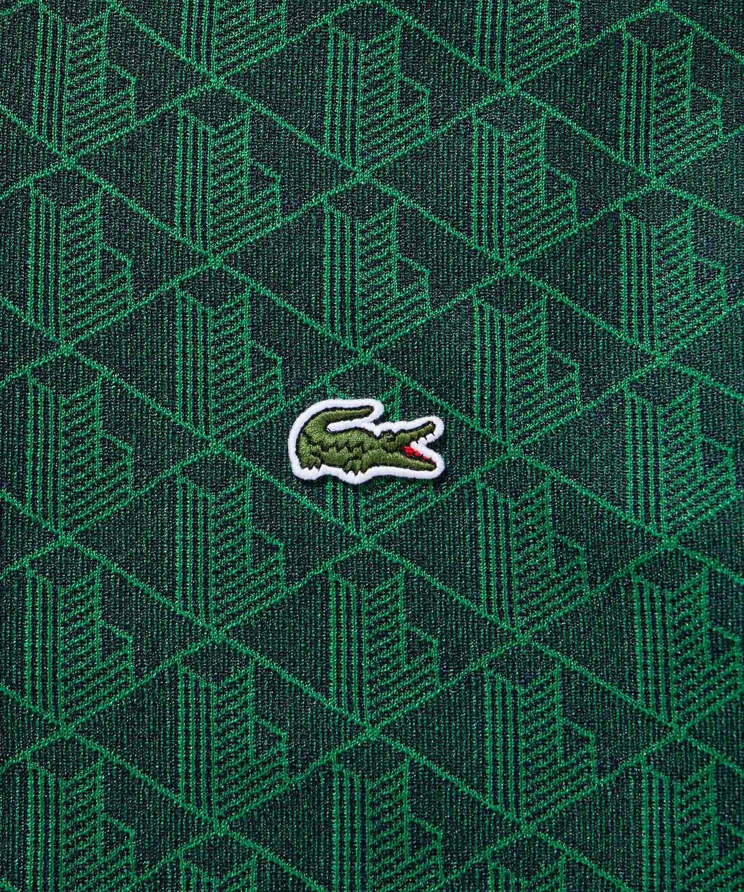 LACOSTE モノグラムジャカードポロシャツ