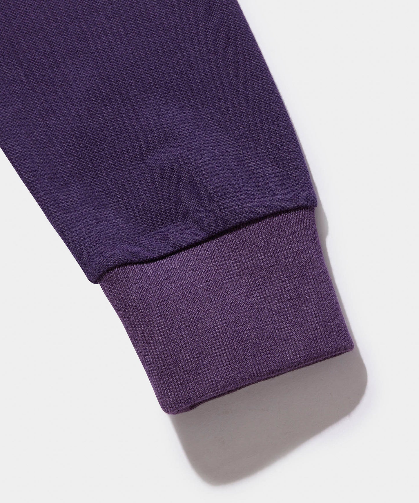 NEEDLES L/S Polo Shirt - Cotton Pique EGGPLANT