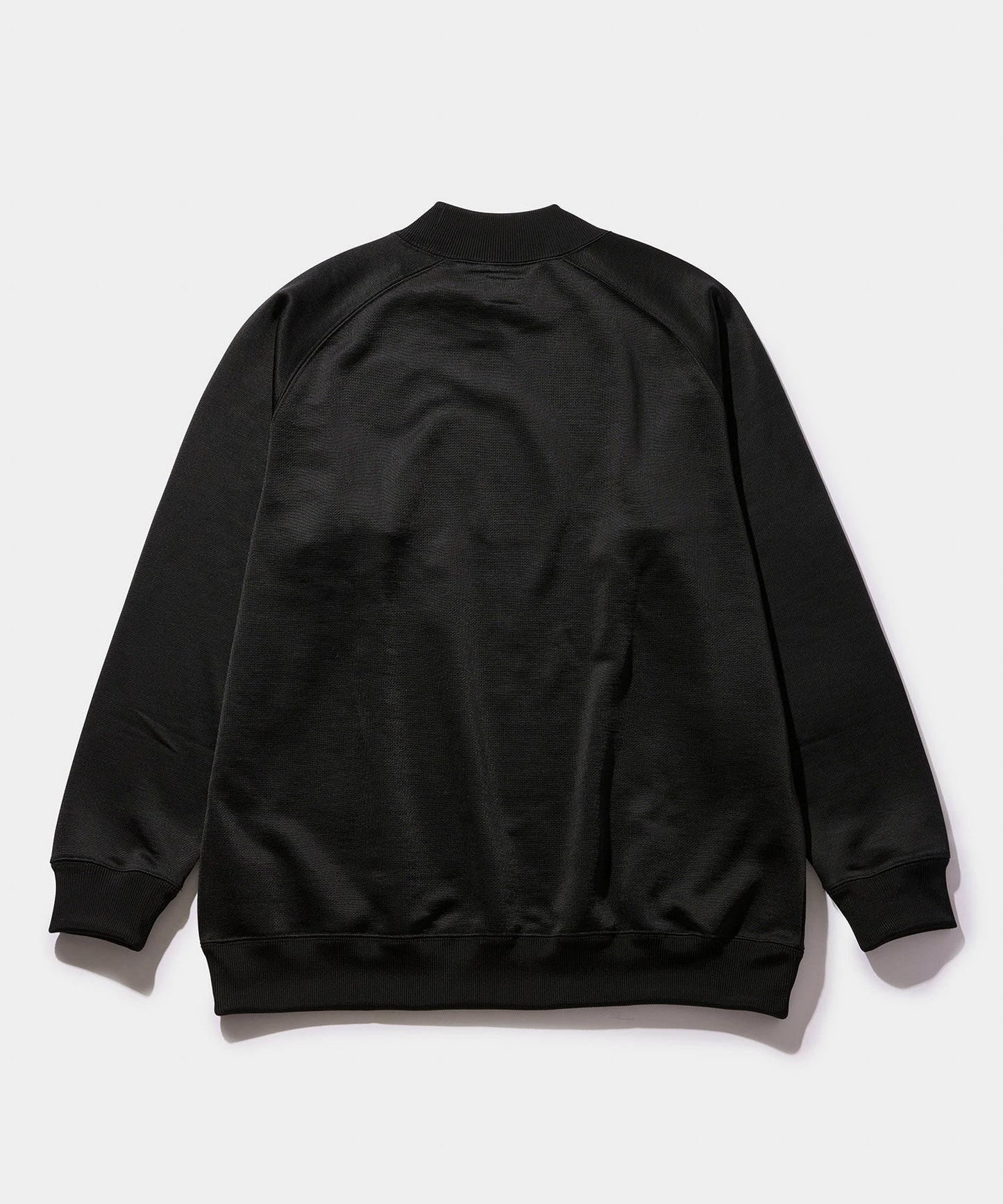 NEEDLES L/S Mock Neck Tee - C/PE Bright Jersey BLACK