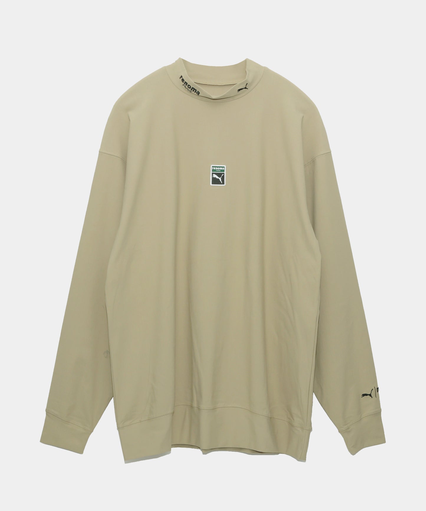 renoma golf x PUMA RXP バックプリント モックネックシャツ BEIGE