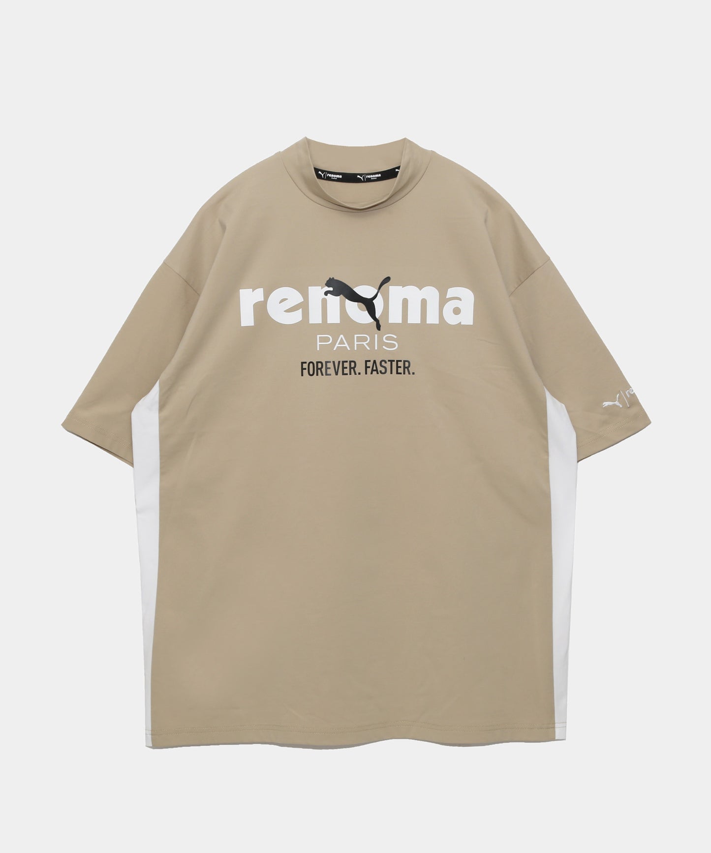 renoma golf x PUMA RXP コラボロゴ モックネックシャツ BEIGE