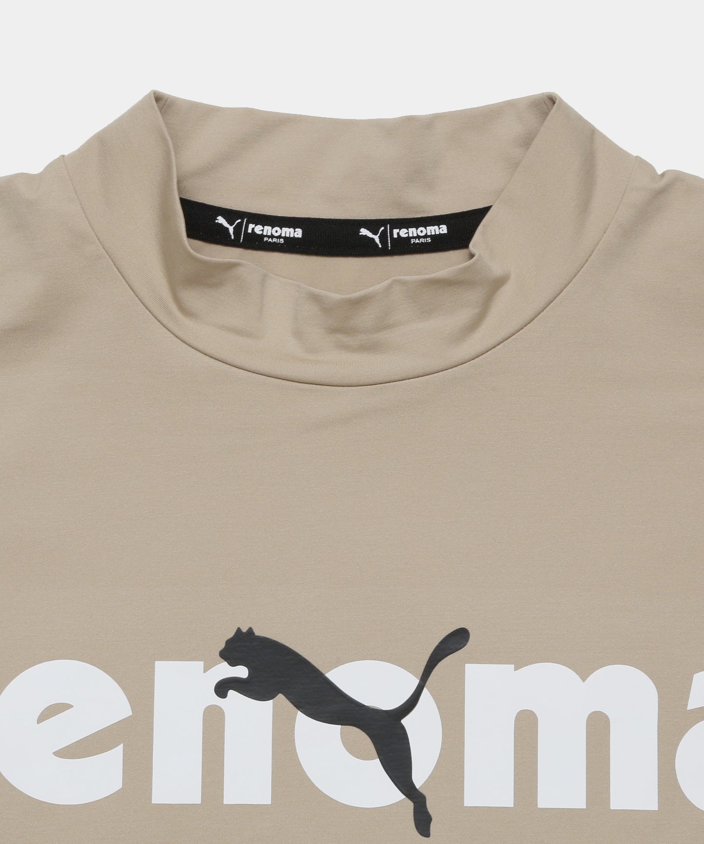 renoma golf x PUMA RXP コラボロゴ モックネックシャツ BEIGE