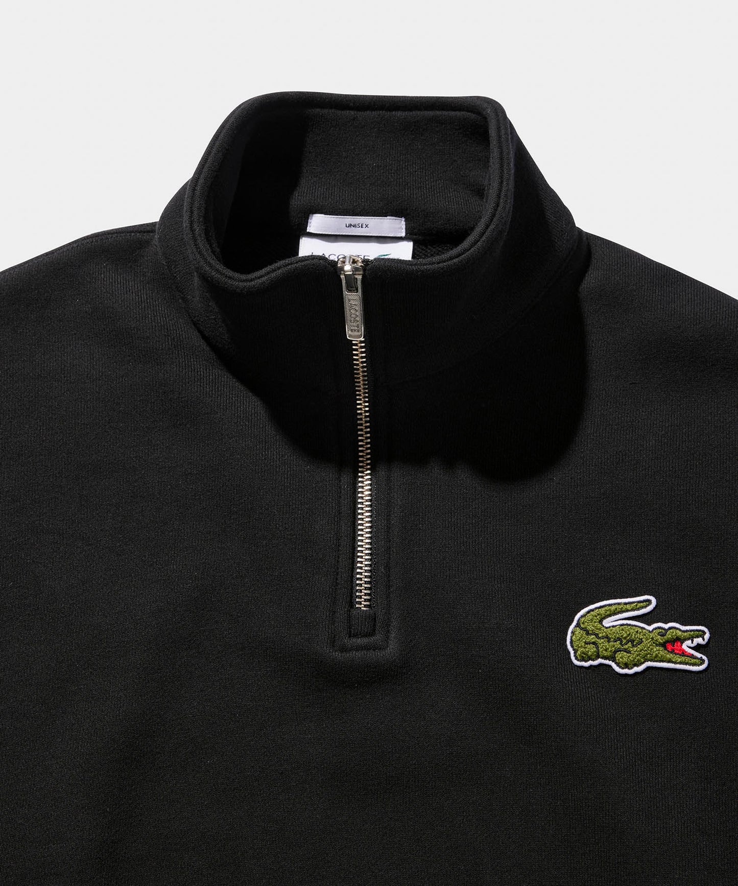 LACOSTE ハーフジップスタンドカラースウェット SH2748 BLACK