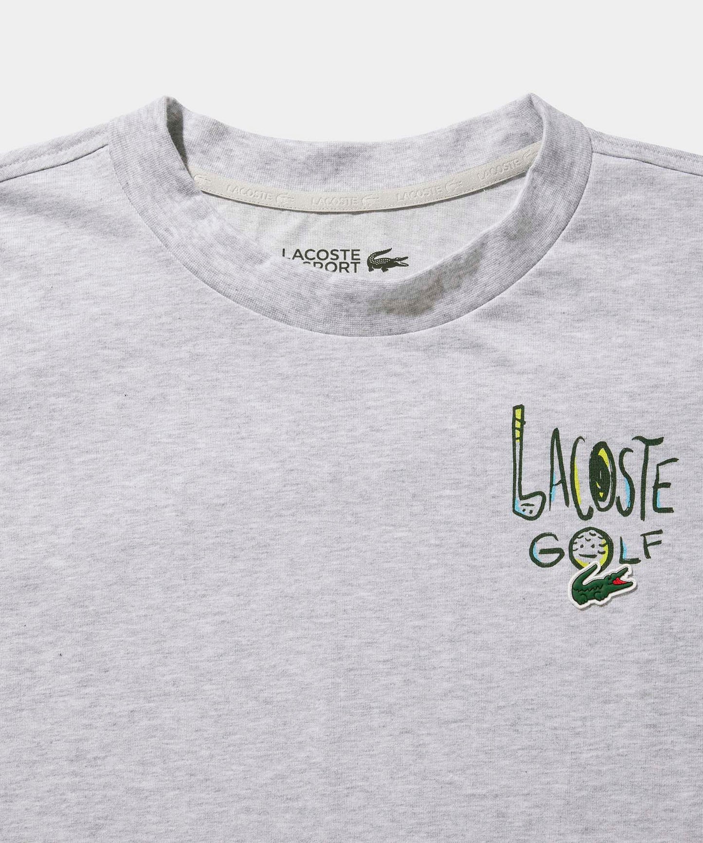 LACOSTE ウルトラドライバックプリントTシャツ TH3050 GREY