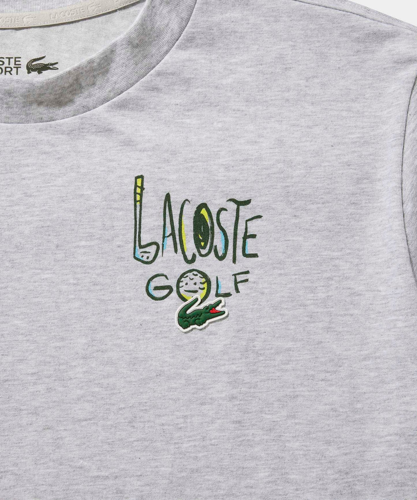 LACOSTE ウルトラドライバックプリントTシャツ TH3050 GREY