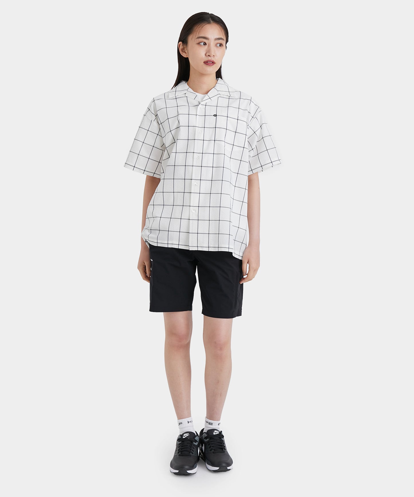 COOLMAX SUCKER OPEN COLLAR SHIRT WHITE