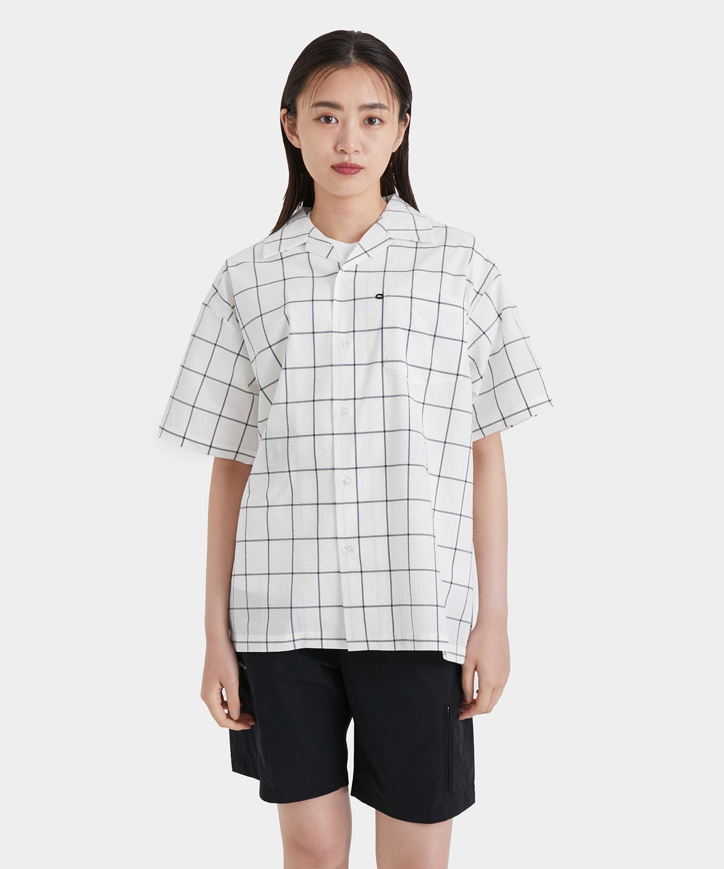 COOLMAX SUCKER OPEN COLLAR SHIRT WHITE