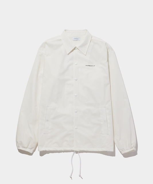 DOT MOTIF COACH JACKET WHITE