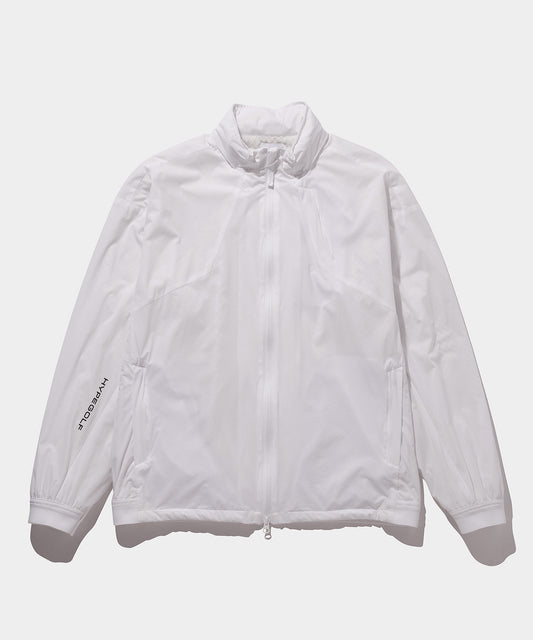 WOVEN NYLON FULL ZIP JACKET WHITE