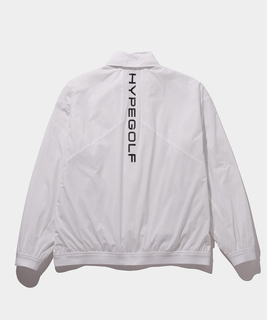 WOVEN NYLON FULL ZIP JACKET WHITE