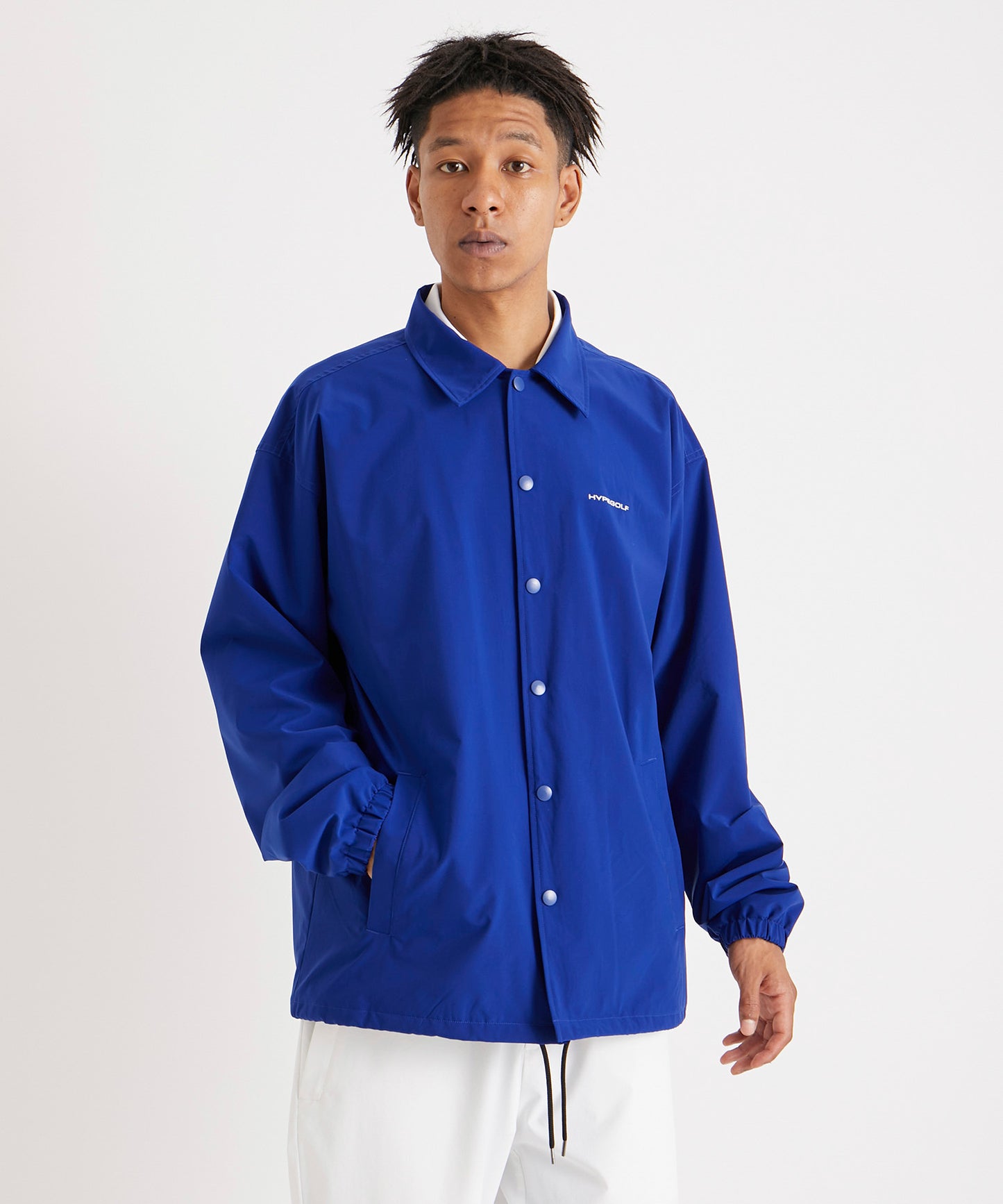 DOT MOTIF COACH JACKET BLUE