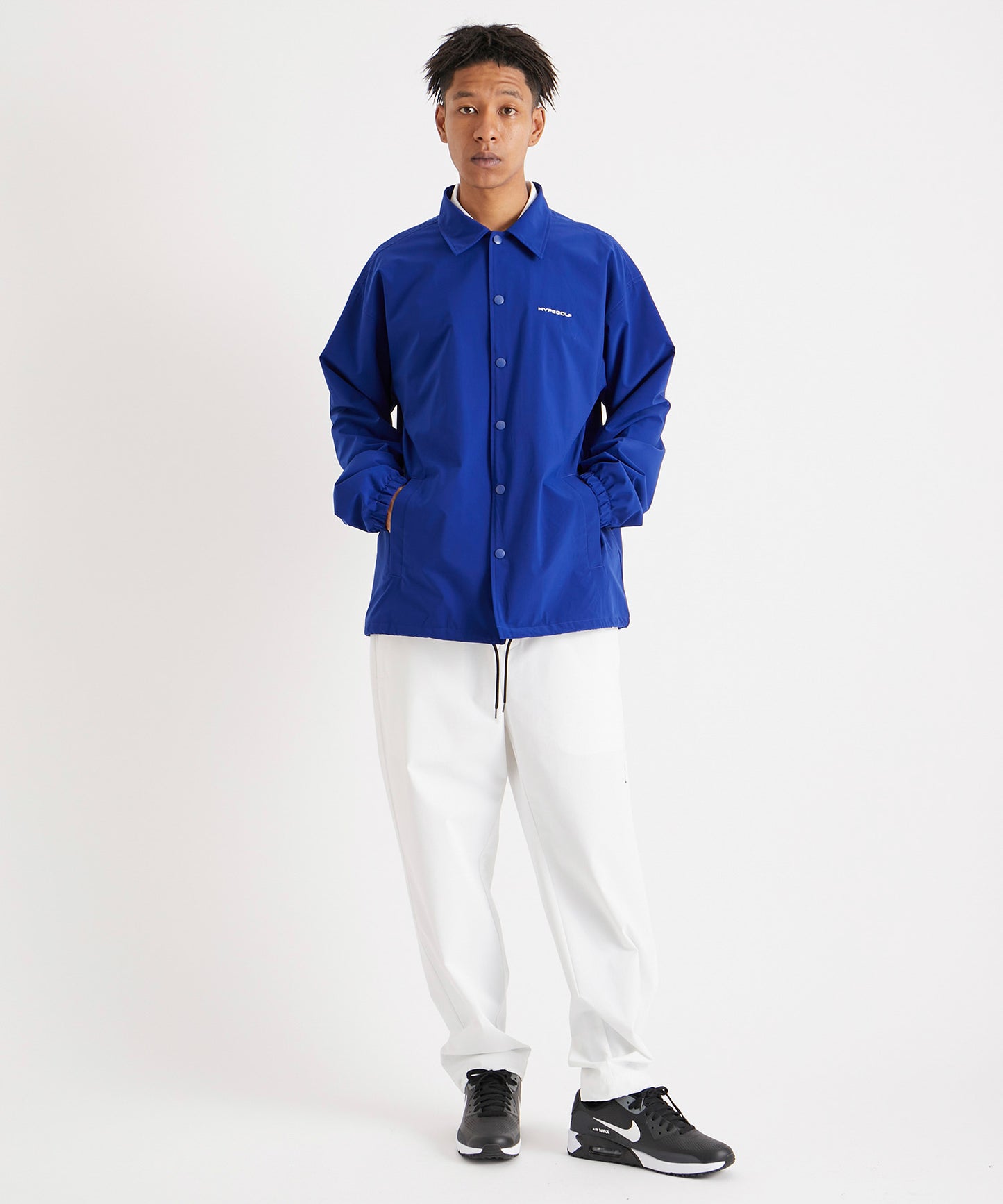 DOT MOTIF COACH JACKET BLUE