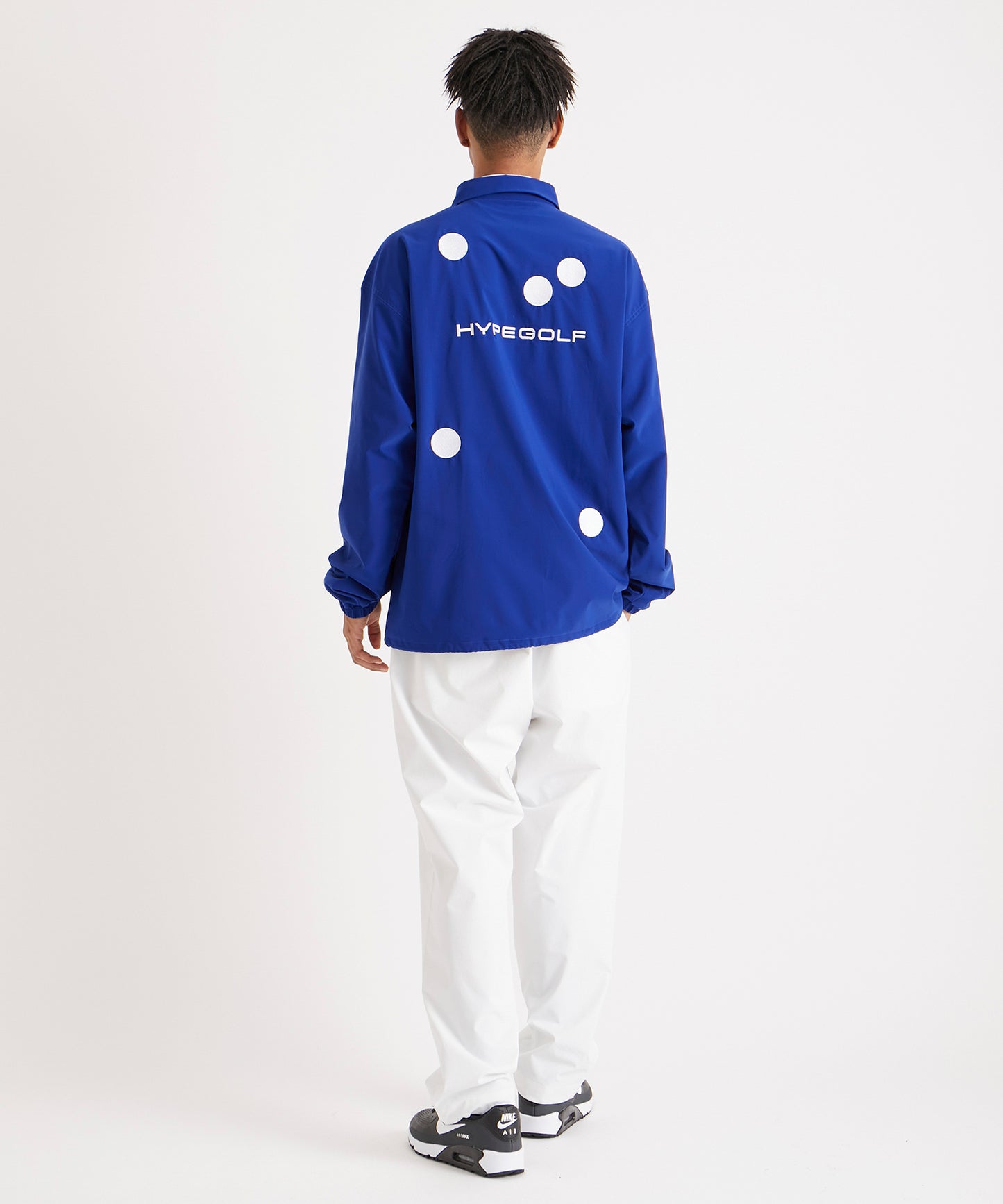 DOT MOTIF COACH JACKET BLUE