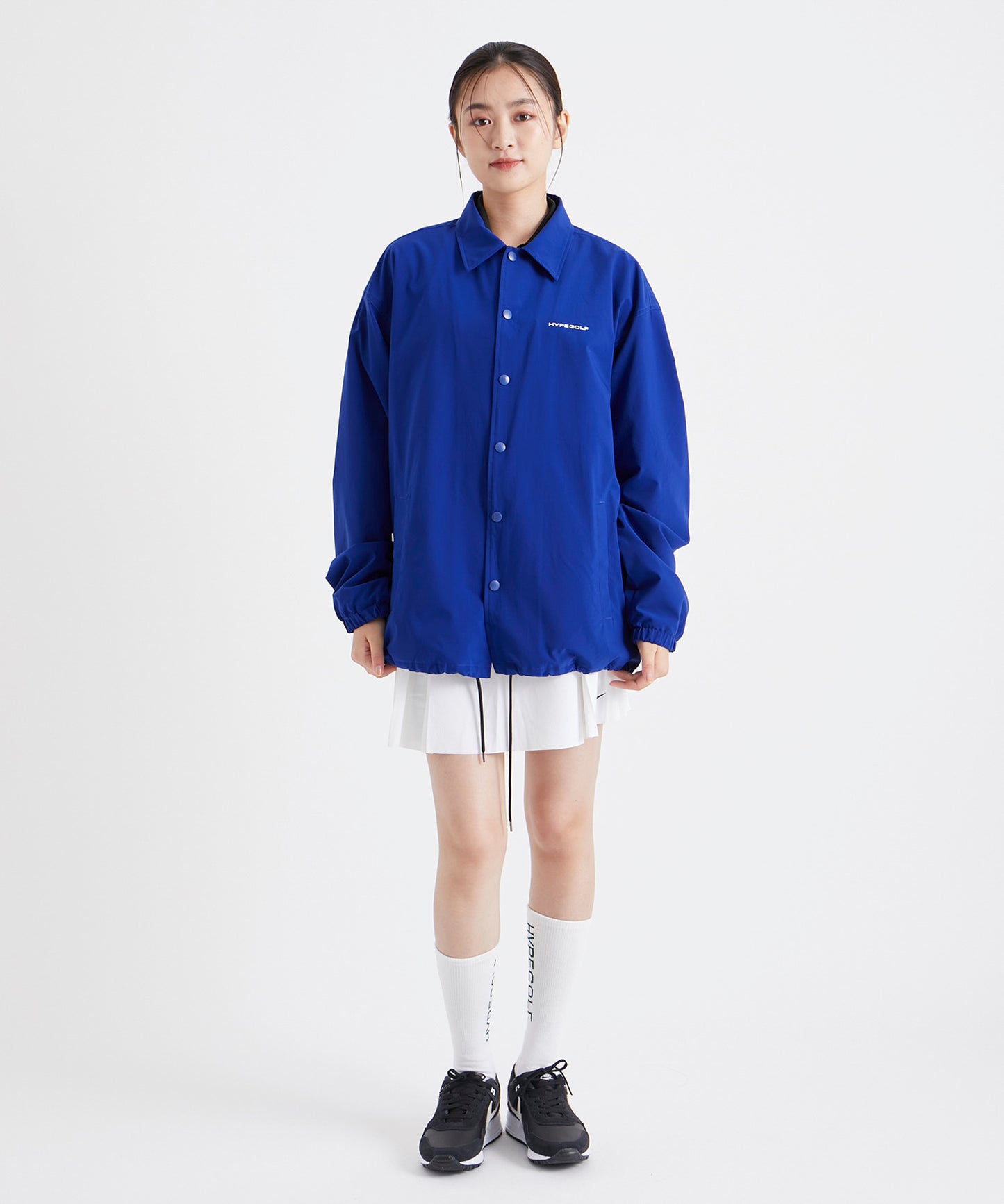 DOT MOTIF COACH JACKET BLUE