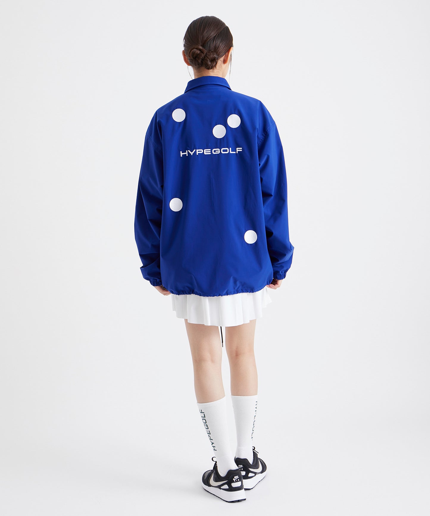 DOT MOTIF COACH JACKET BLUE